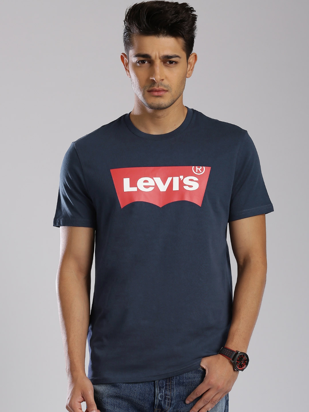Buy Levis Blue Printed Pure Cotton T Shirt - Tshirts for Men 1424139 ...