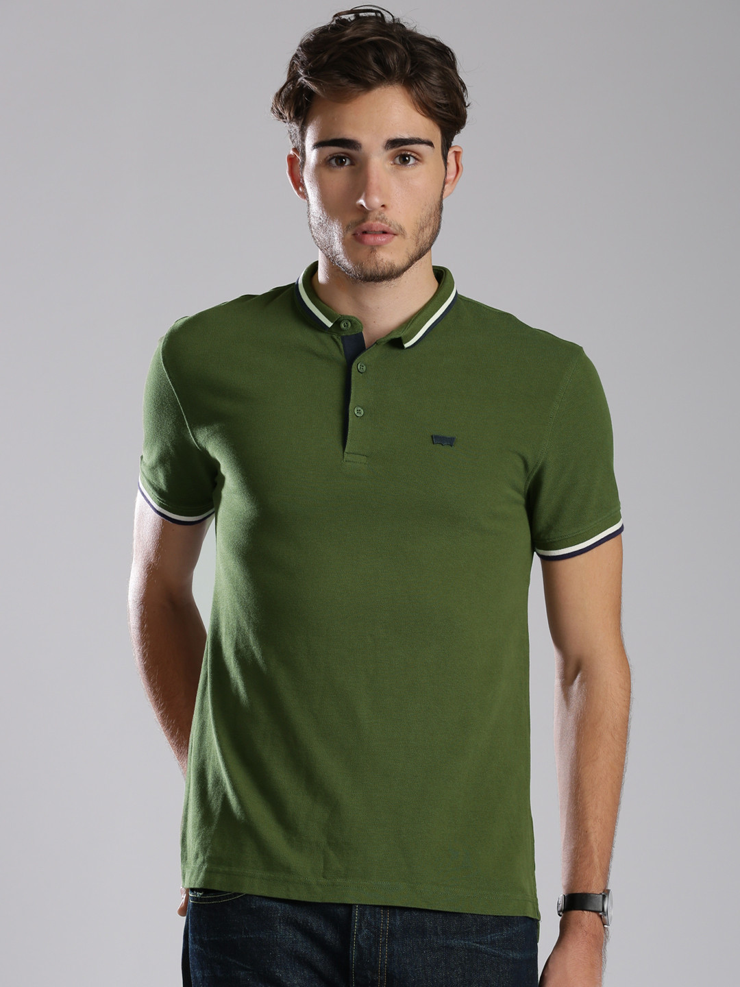 Levis green shirt mens clearance