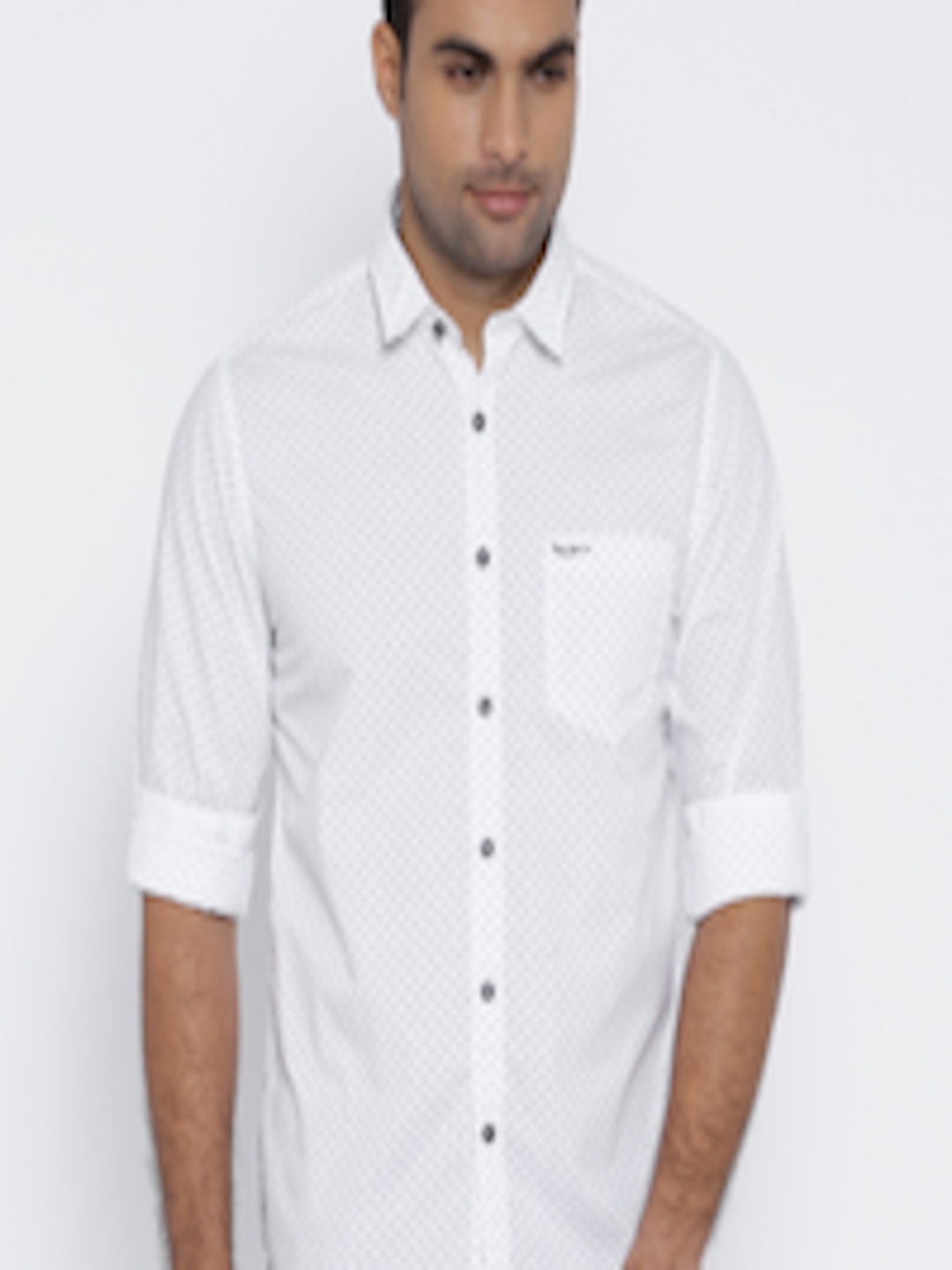 Buy Pepe Jeans Men White Printed Semi Fit Casual Shirt - Shirts for Men ...