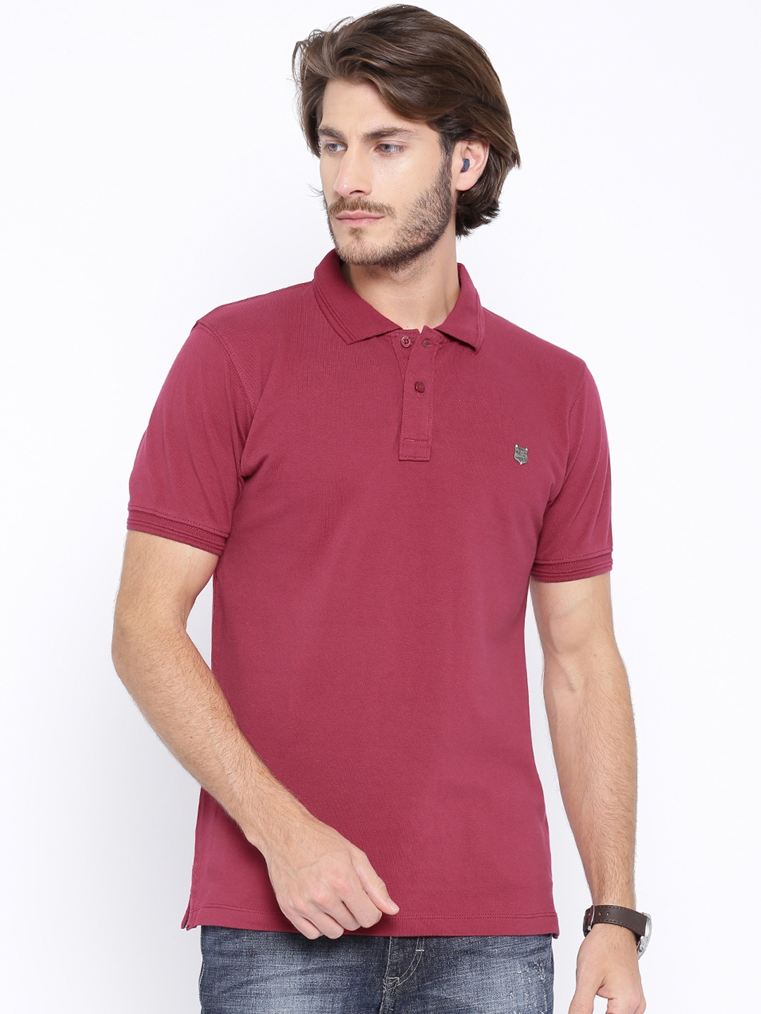 Buy Lee Magenta Polo Pure Cotton T Shirt - Tshirts for Men 1426055 | Myntra