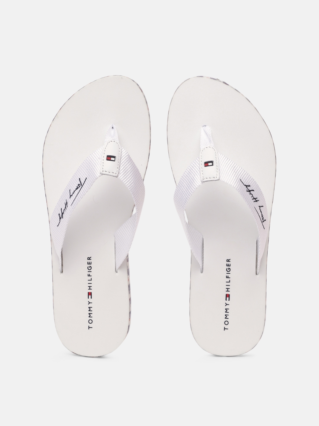 Buy Tommy Hilfiger Women White Printed Thong Flip Flops Flip Flops For Women 14269048 Myntra 3654