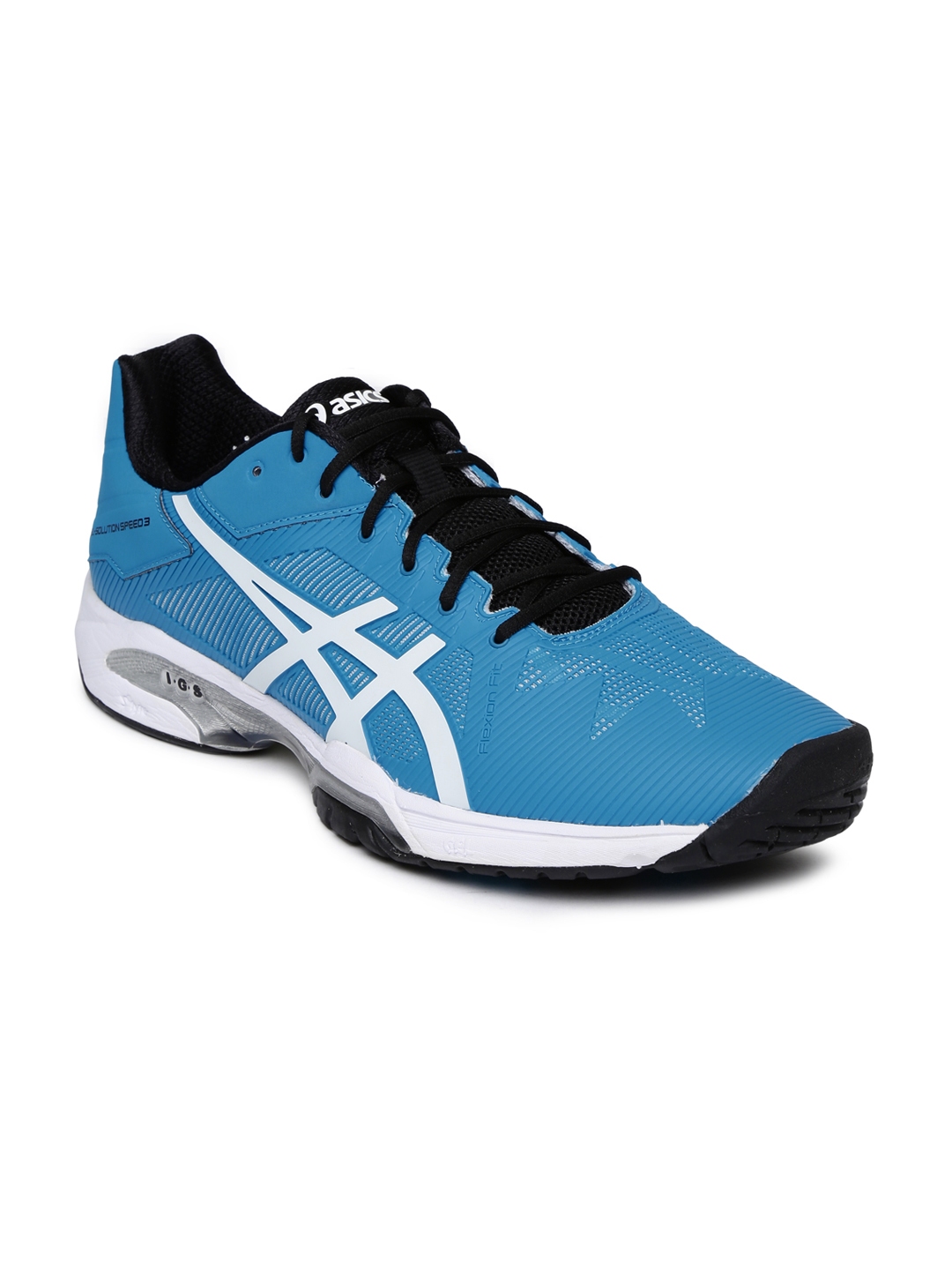 Buy ASICS Men Blue Gel Solution Speed 3 Tennis Shoes - Sports Shoes for ...