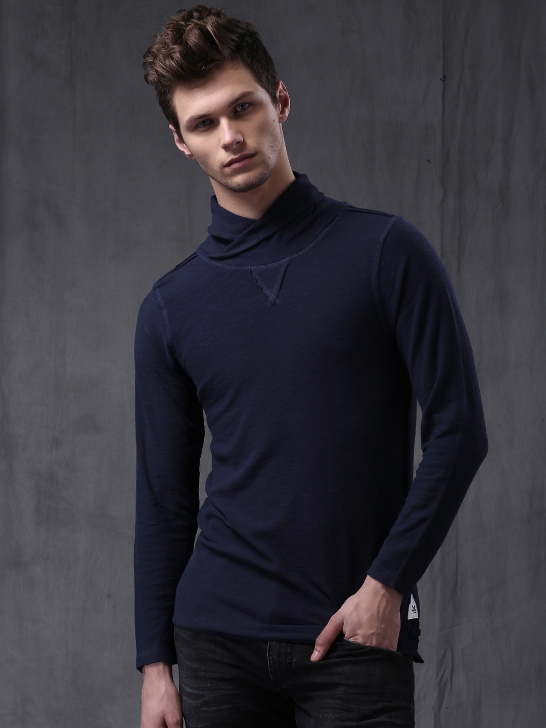 turtle neck t shirts for men