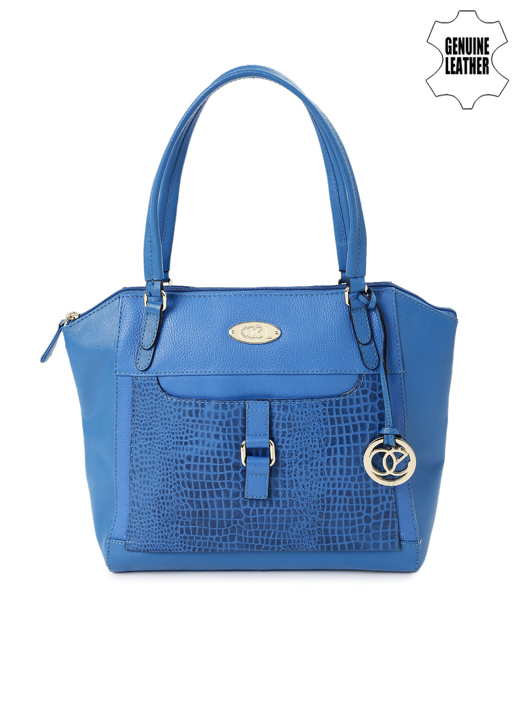 Buy Koel Blue Flounder Genuine Leather Handbag Handbags for Women