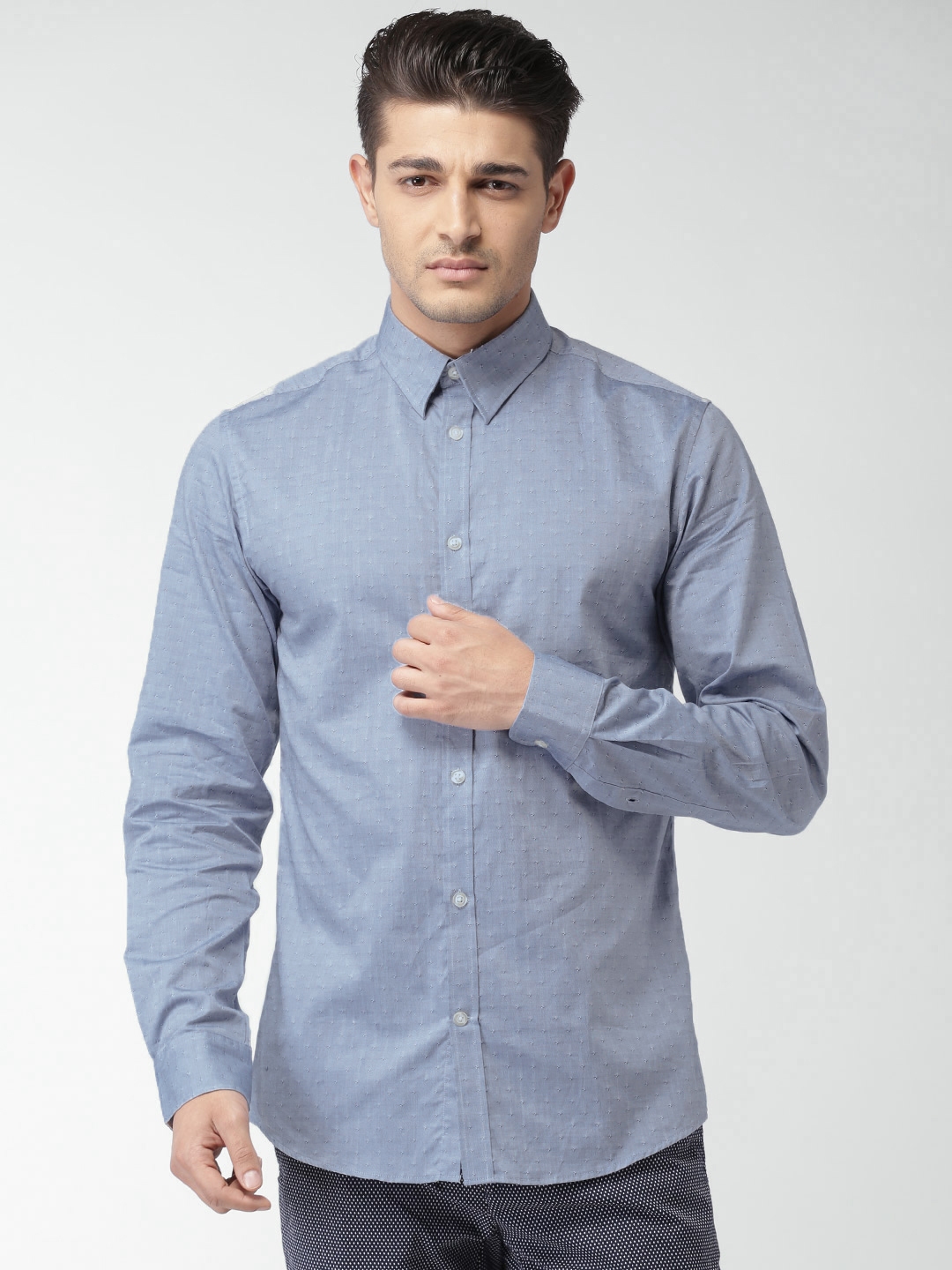 Buy SELECTED Blue Slim Fit Casual Shirt - Shirts for Men 1428771 | Myntra