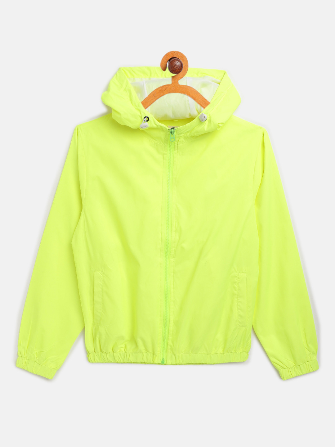 Buy YK Boys Fluorescent Green Hooded Jacket Jackets for Boys 14287926