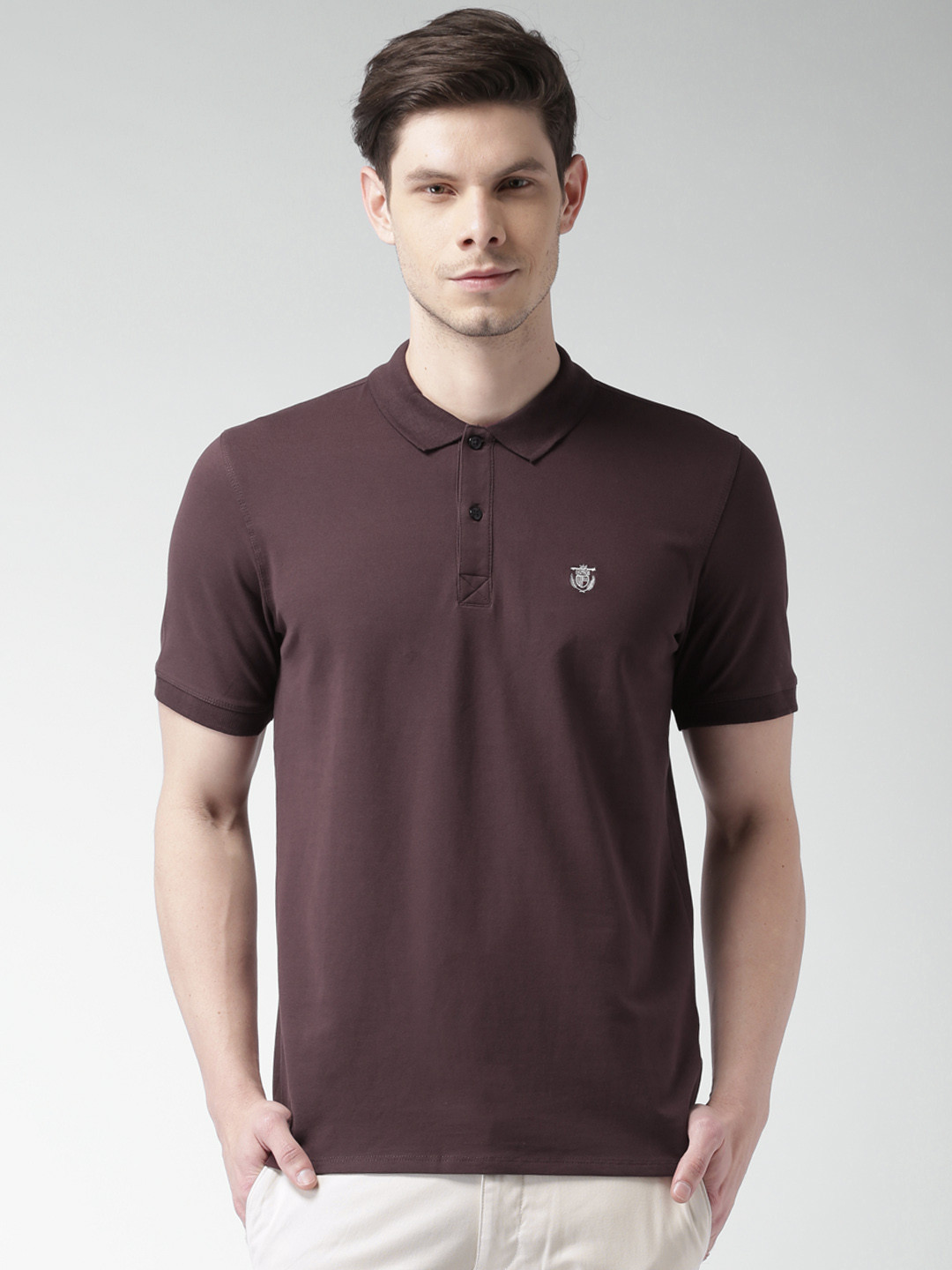Buy SELECTED Burgundy Polo T Shirt Tshirts for Men 1428811 Myntra