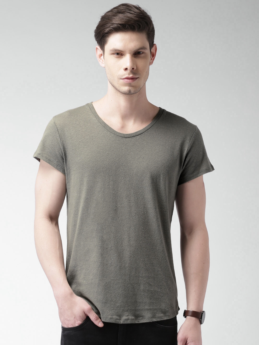 Buy SELECTED Homme Identity Grey T Shirt - Tshirts for Men 1428903 | Myntra