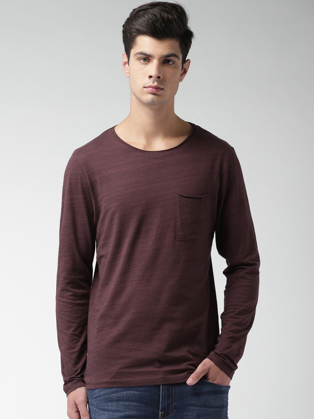 burgundy t shirt mens uk