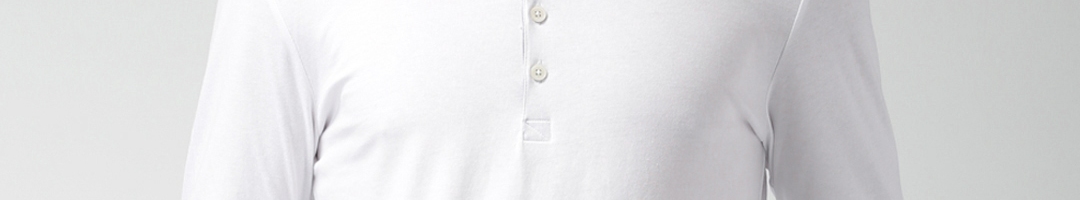 Buy SELECTED White Henley Pure Cotton T Shirt - Tshirts for Men 1428934 ...