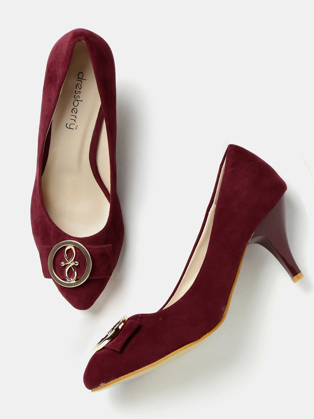 Buy DressBerry Women Maroon Pumps Heels for Women 1429429 Myntra