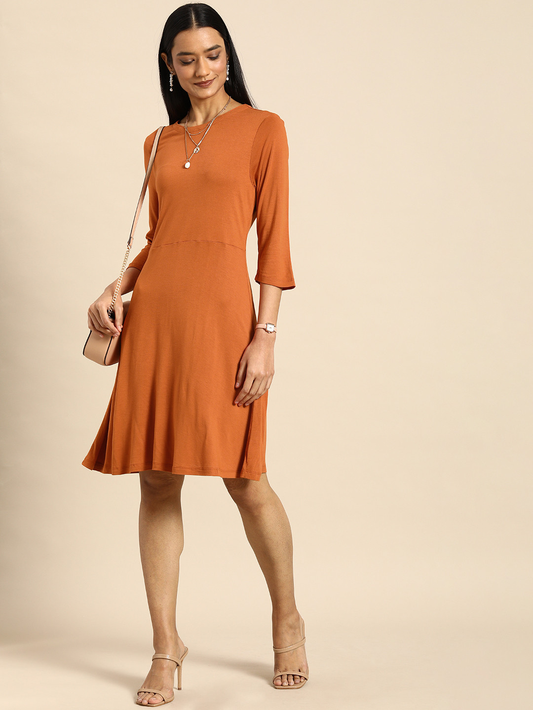 Buy All About You Mustard Yellow A Line Dress Dresses for Women