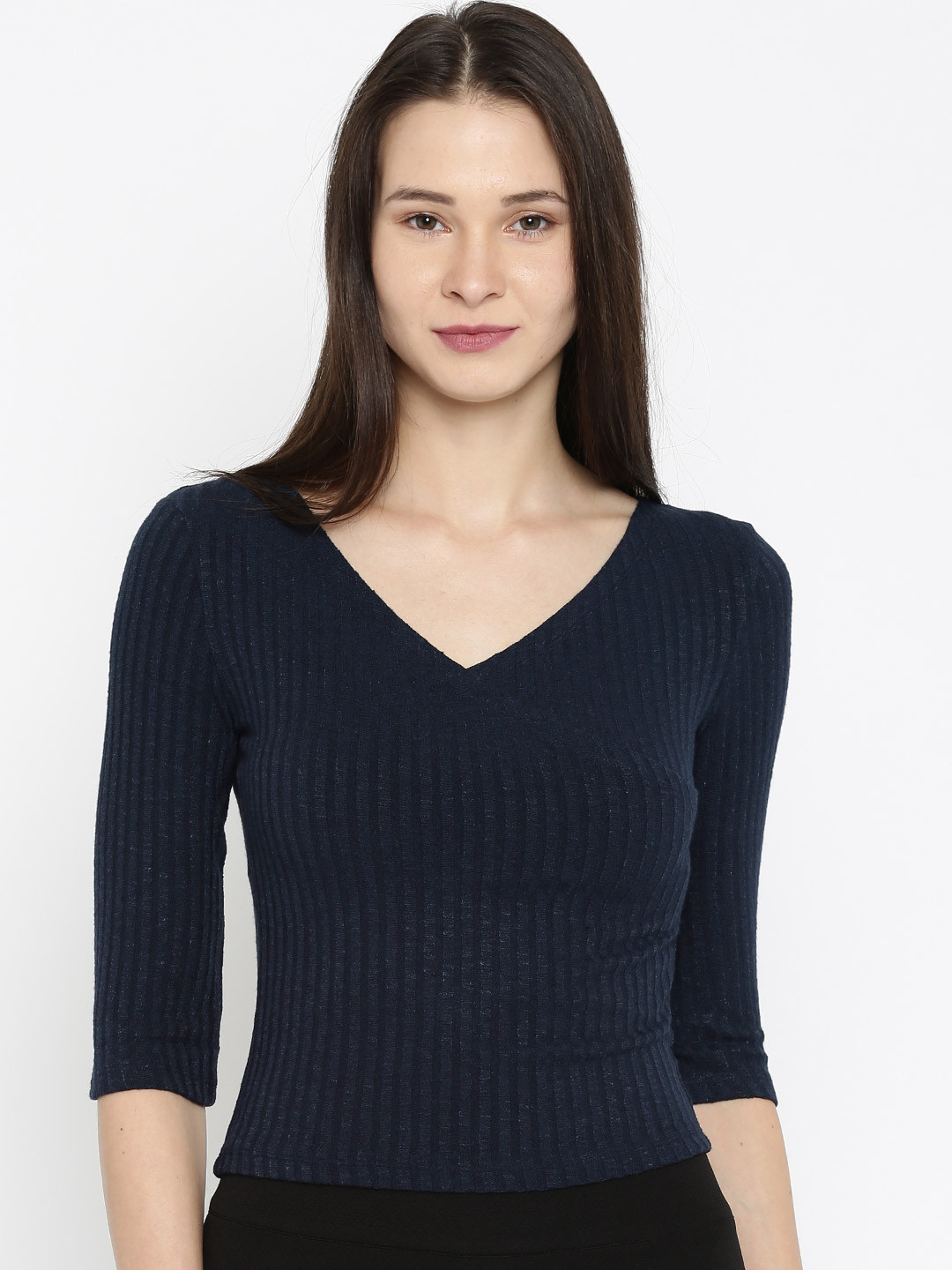 Buy ONLY Women Navy Blue T Shirt - Tshirts for Women 1430084 | Myntra
