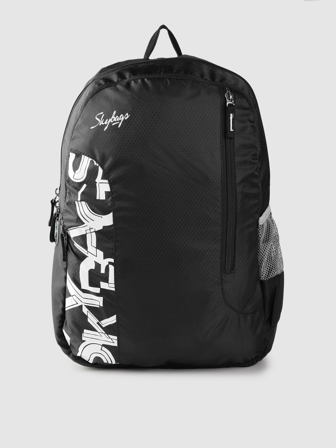 Buy Skybags Unisex Black & White Brand Logo Print Backpack 21.3 Ltrs