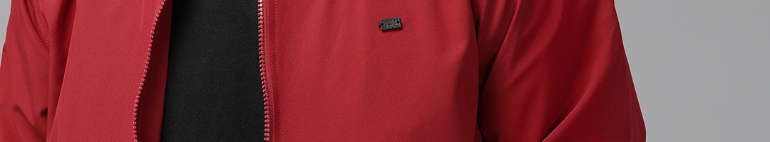 Buy Roadster Men Red Solid Bomber Jacket - Jackets for Men 14306138 ...