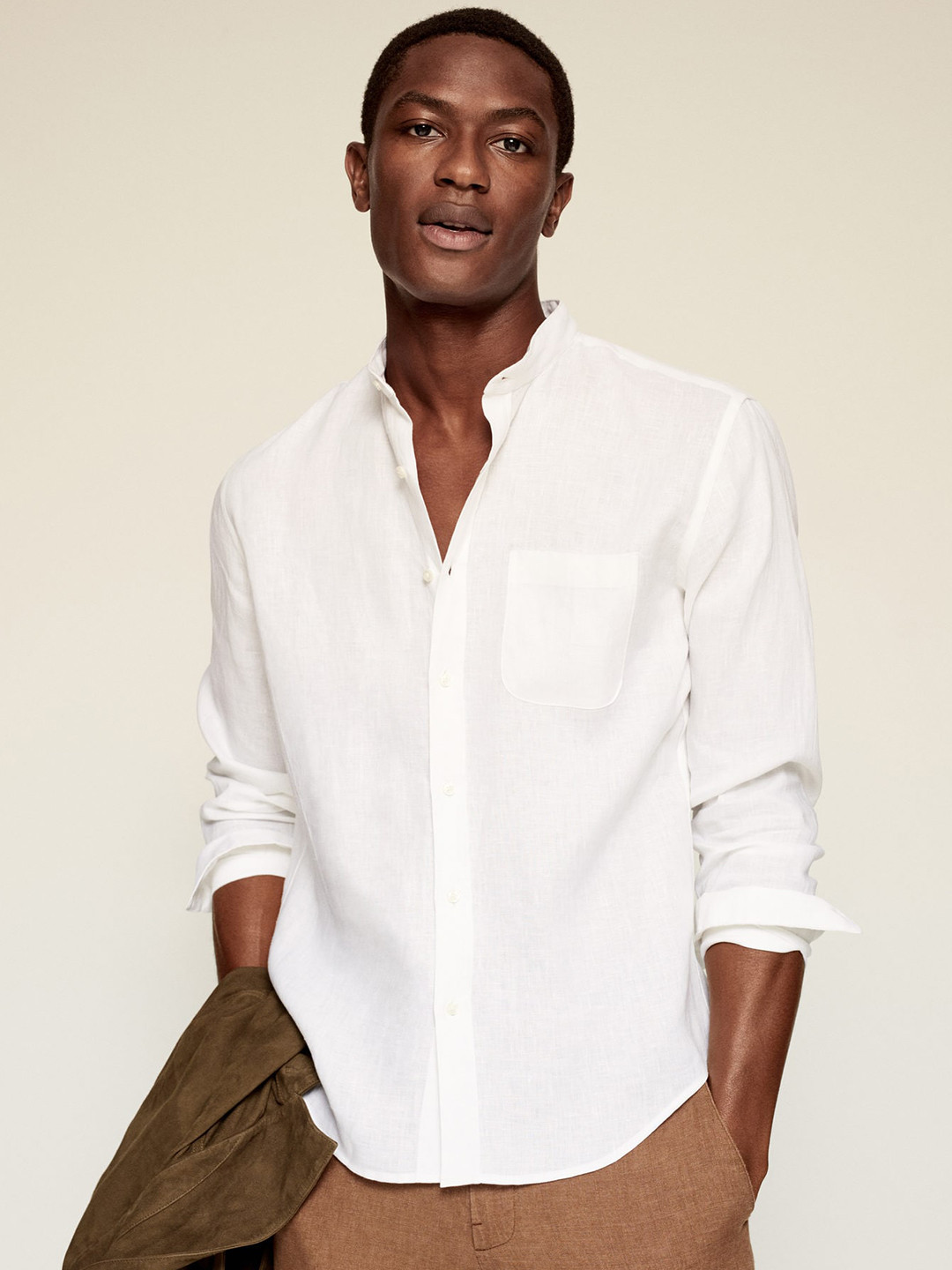 Buy MANGO MAN White Linen Slim Fit Solid Casual Shirt Shirts for Men 14310056 Myntra