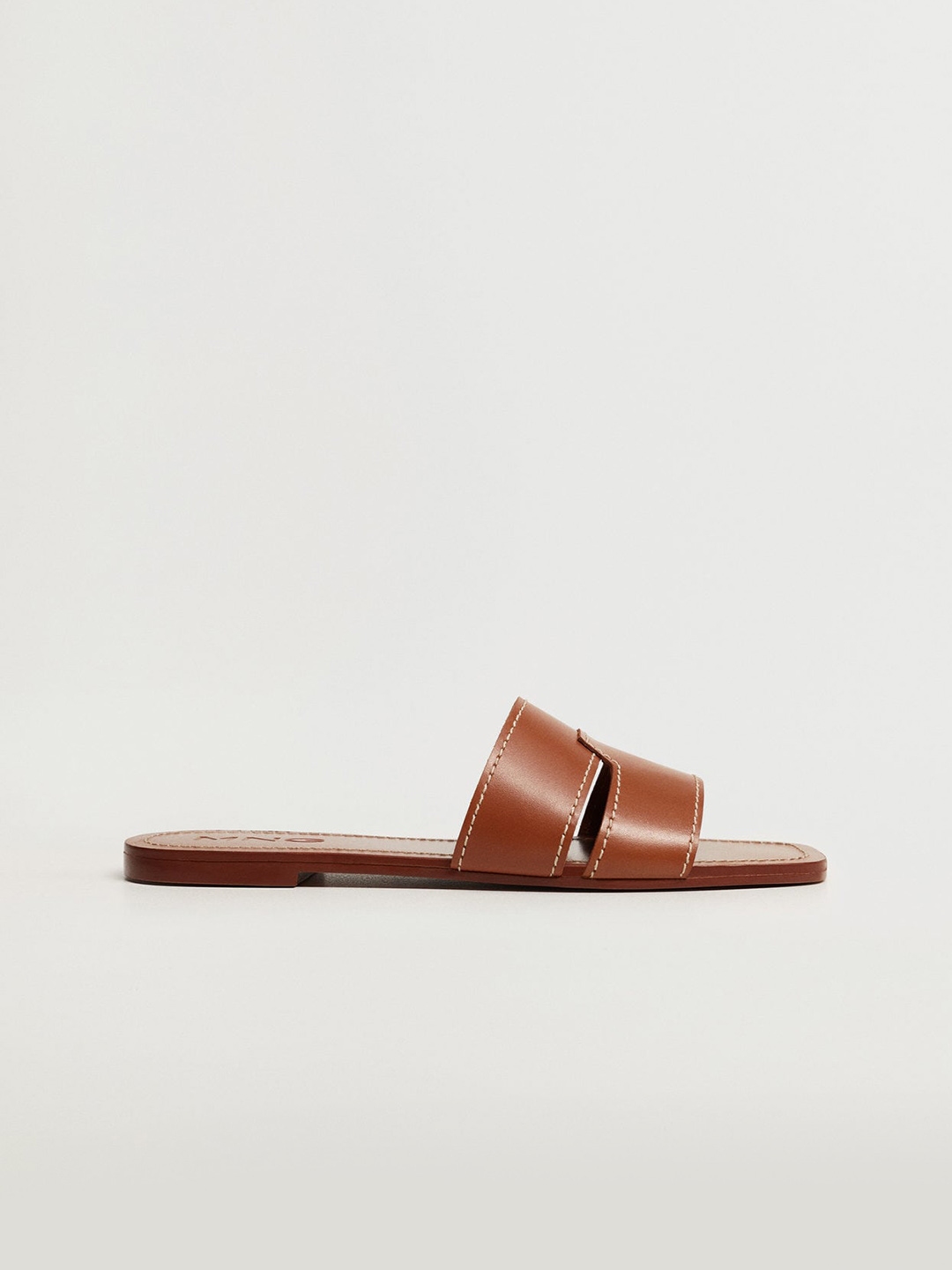 mango leather flats