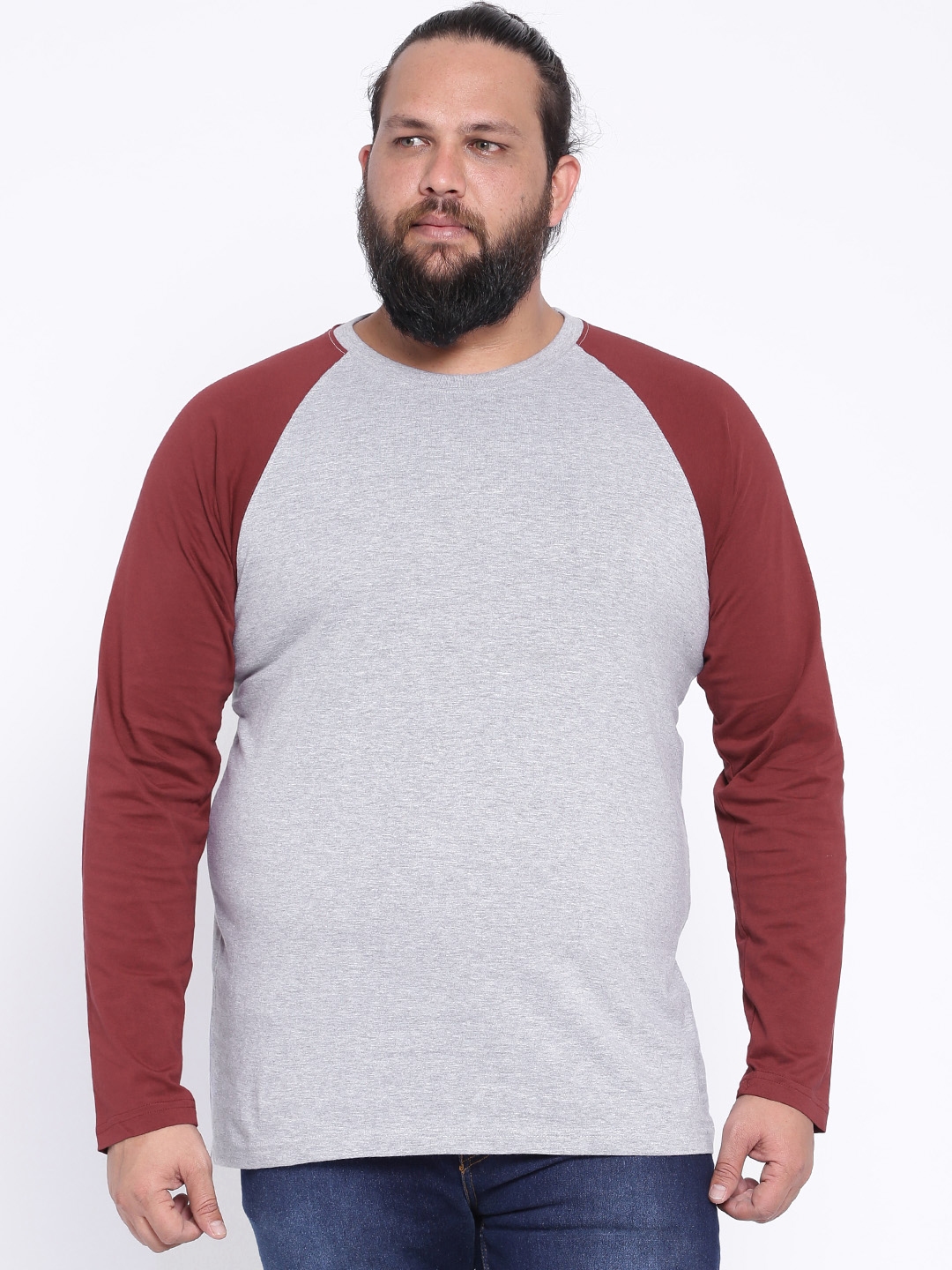 maroon melange t shirt