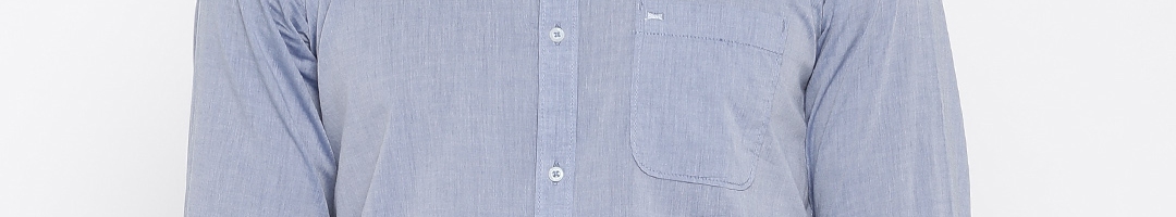 Buy Basics Blue & Grey Colourblocked Slim Fit Casual Shirt - Shirts for ...