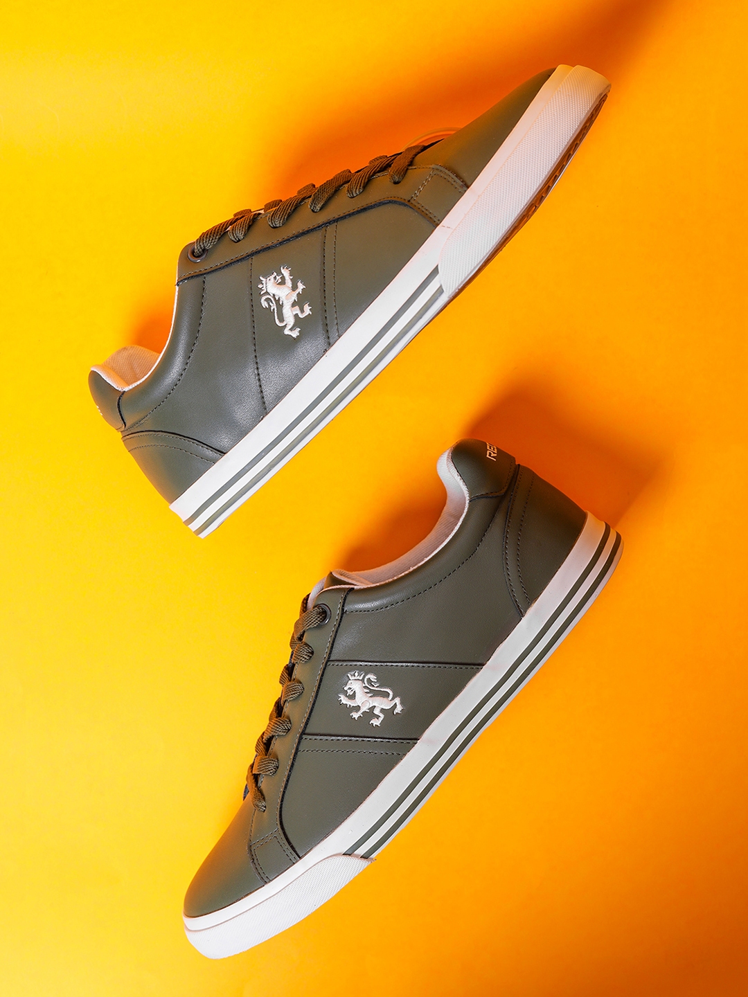 red tape men olive green mesh walking shoes
