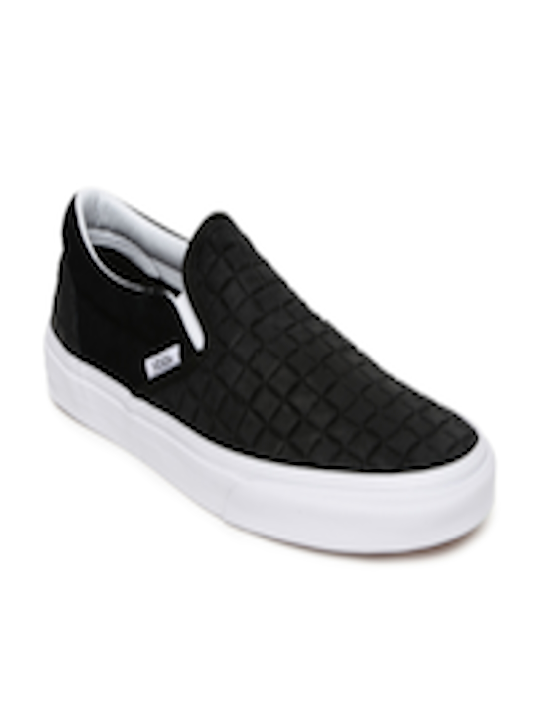 Buy Vans Unisex Black Textured Classic Suede Slip On Sneakers - Casual ...