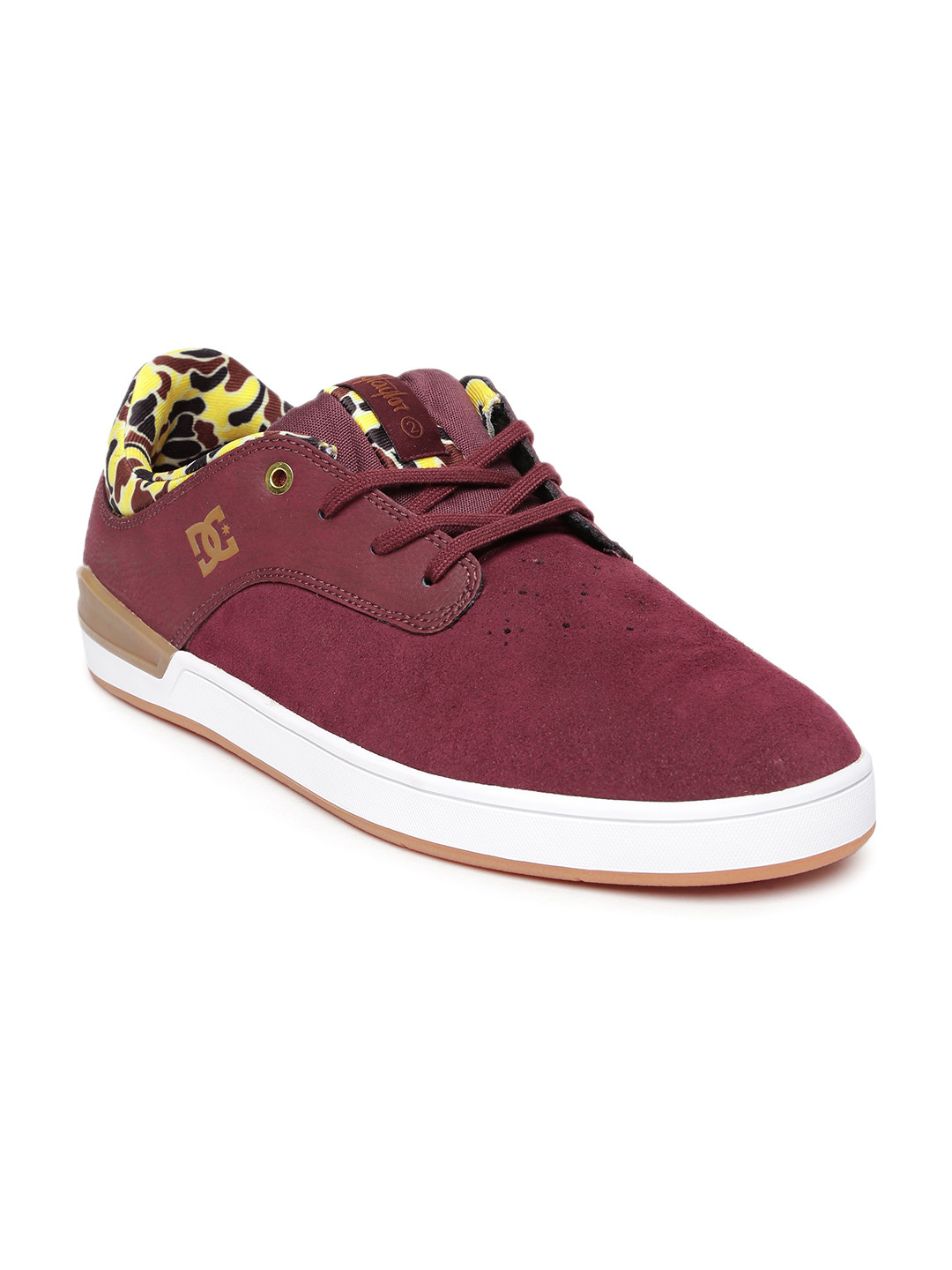Buy DC Men Maroon Super Suede Sneakers Casual Shoes for