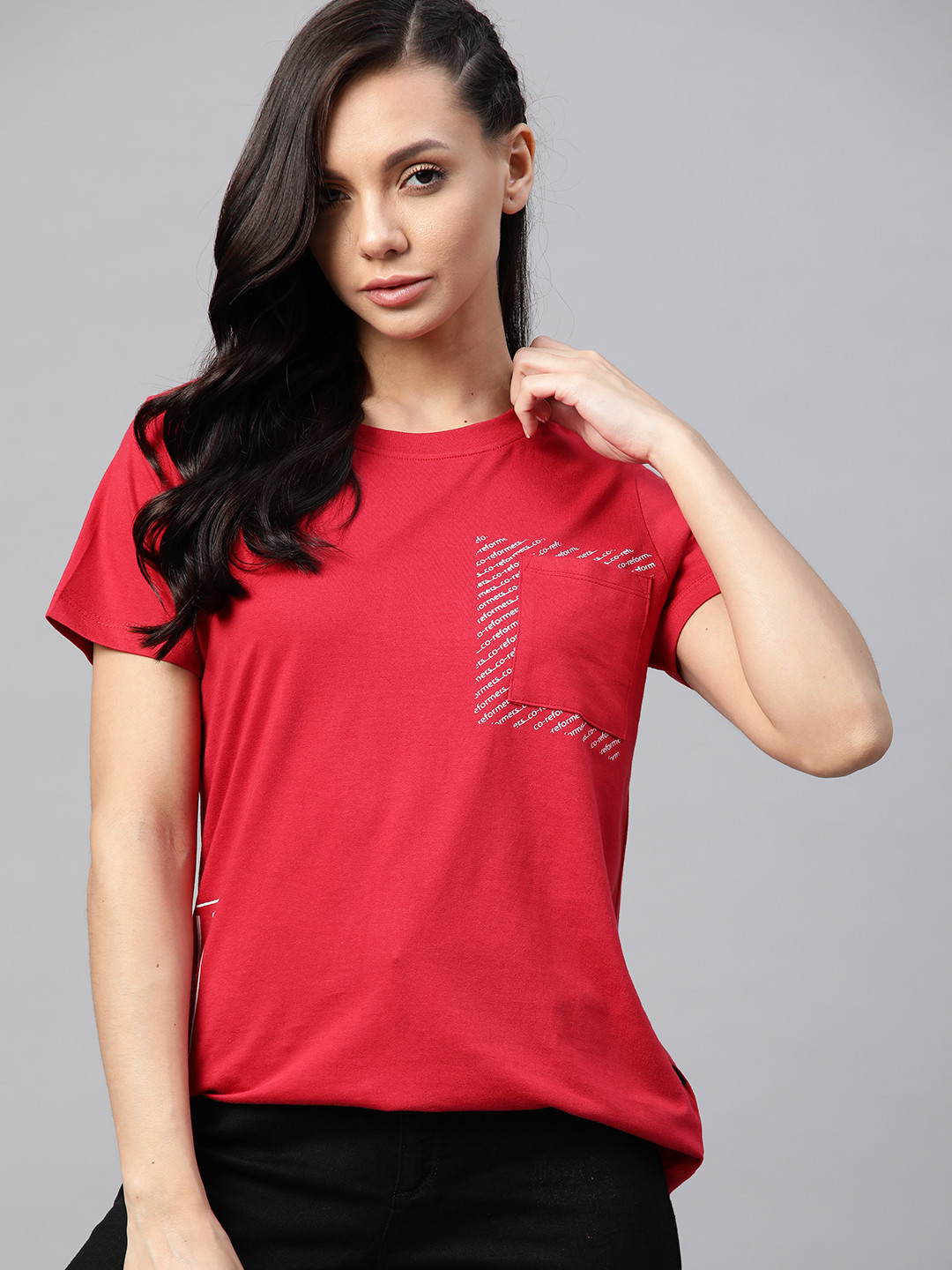 Buy Roadster Women Red T Shirt Tshirts for Women 14342384 Myntra