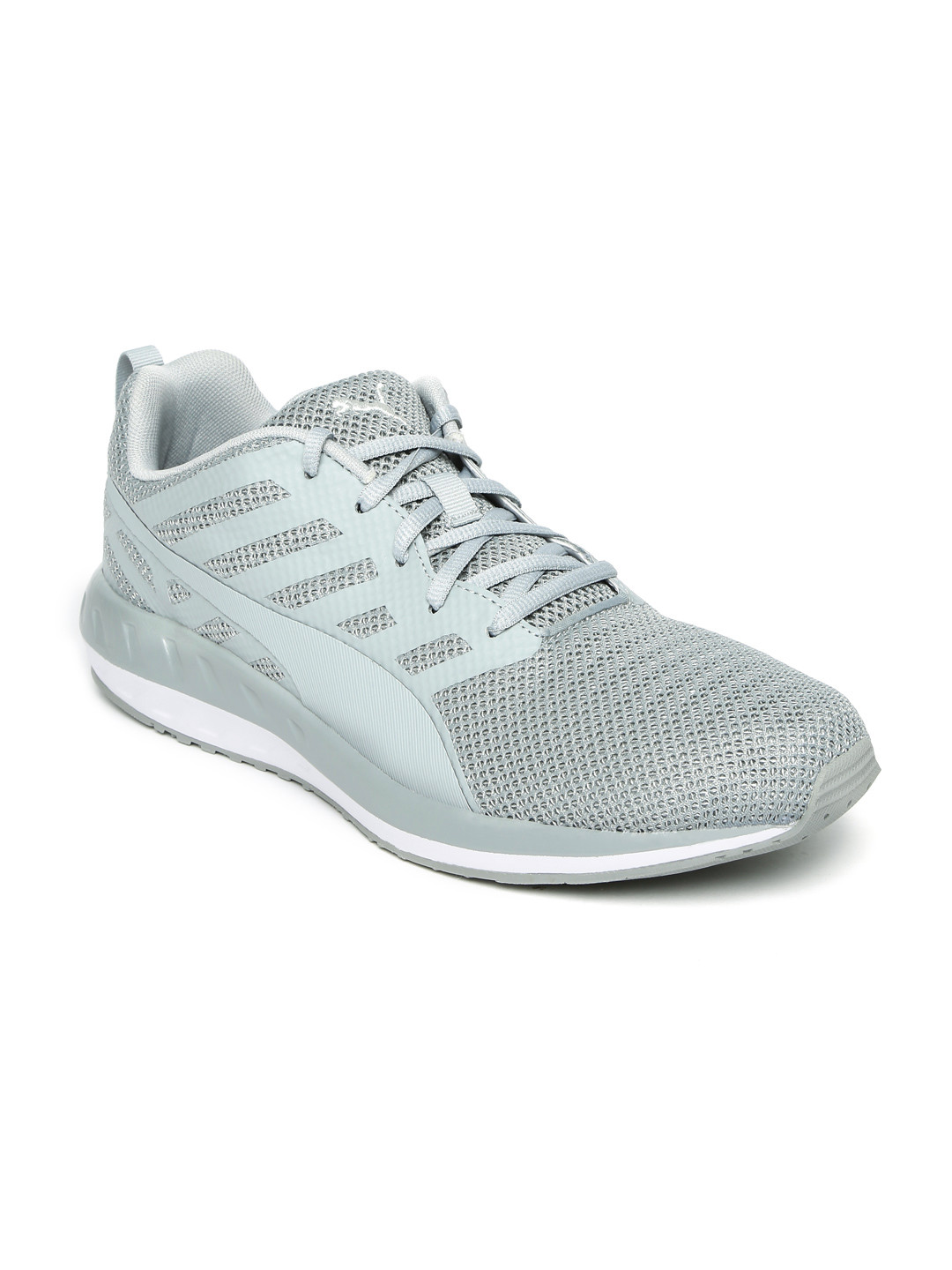 puma men grey running shoes