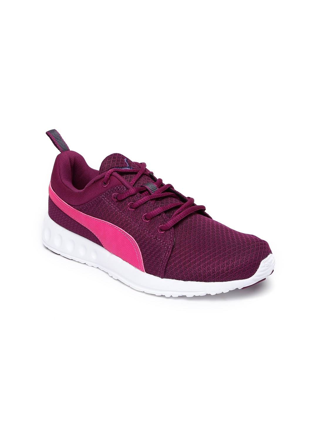 puma hoops purple glow