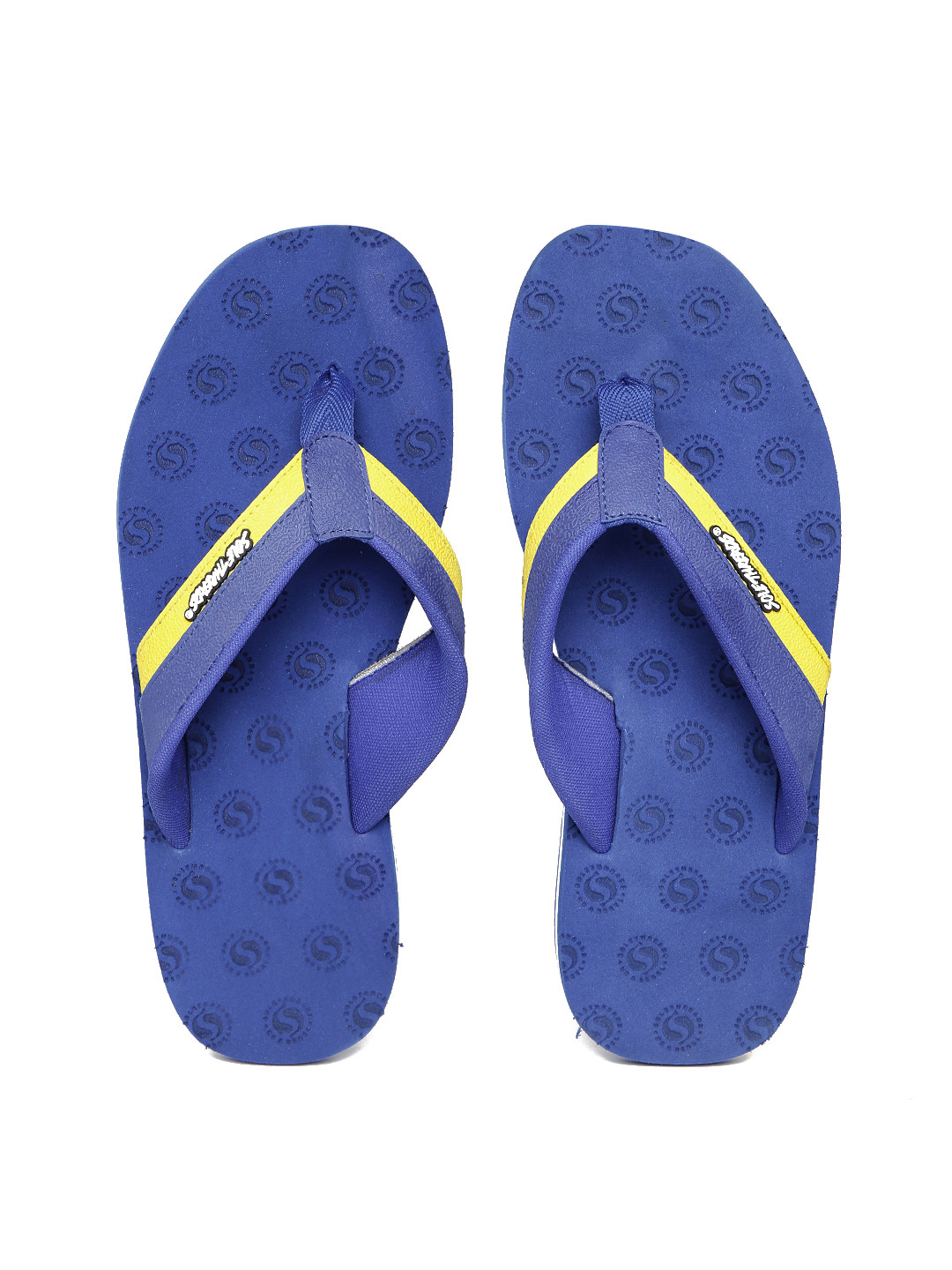 Buy Solethreads Men Blue & Yellow Flip Flops - Flip Flops for Men 1435110 | Myntra
