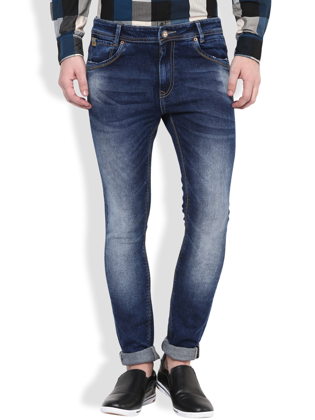 Buy Mufti Blue Skinny Stretchable Jeans - Jeans for Men 1435323 | Myntra