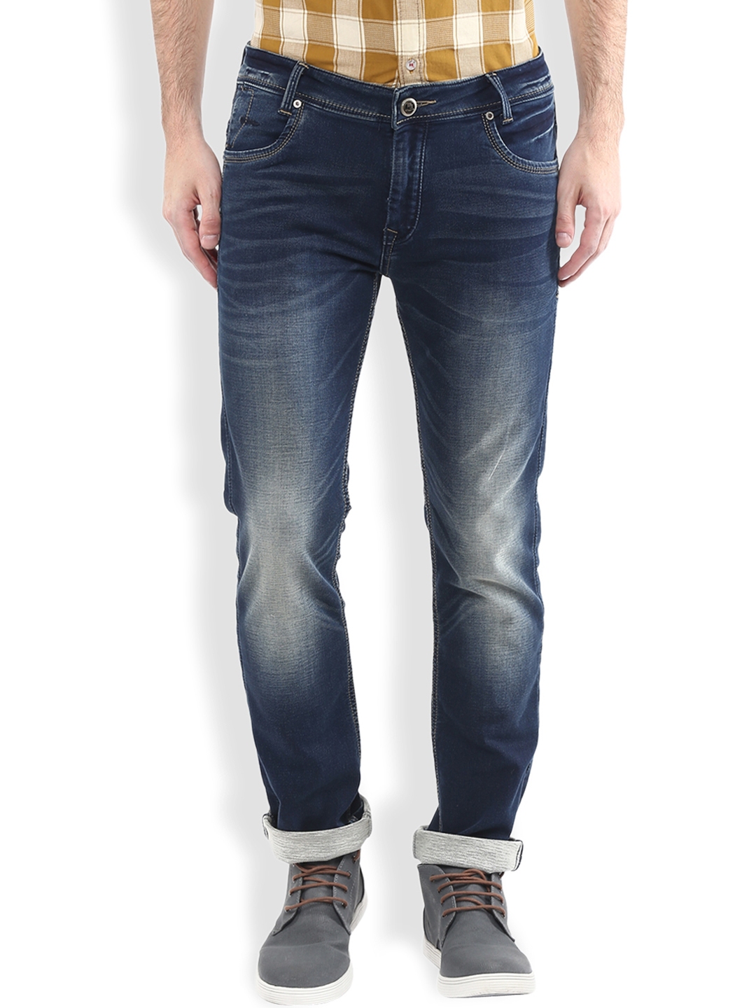 mufti slim men blue jeans
