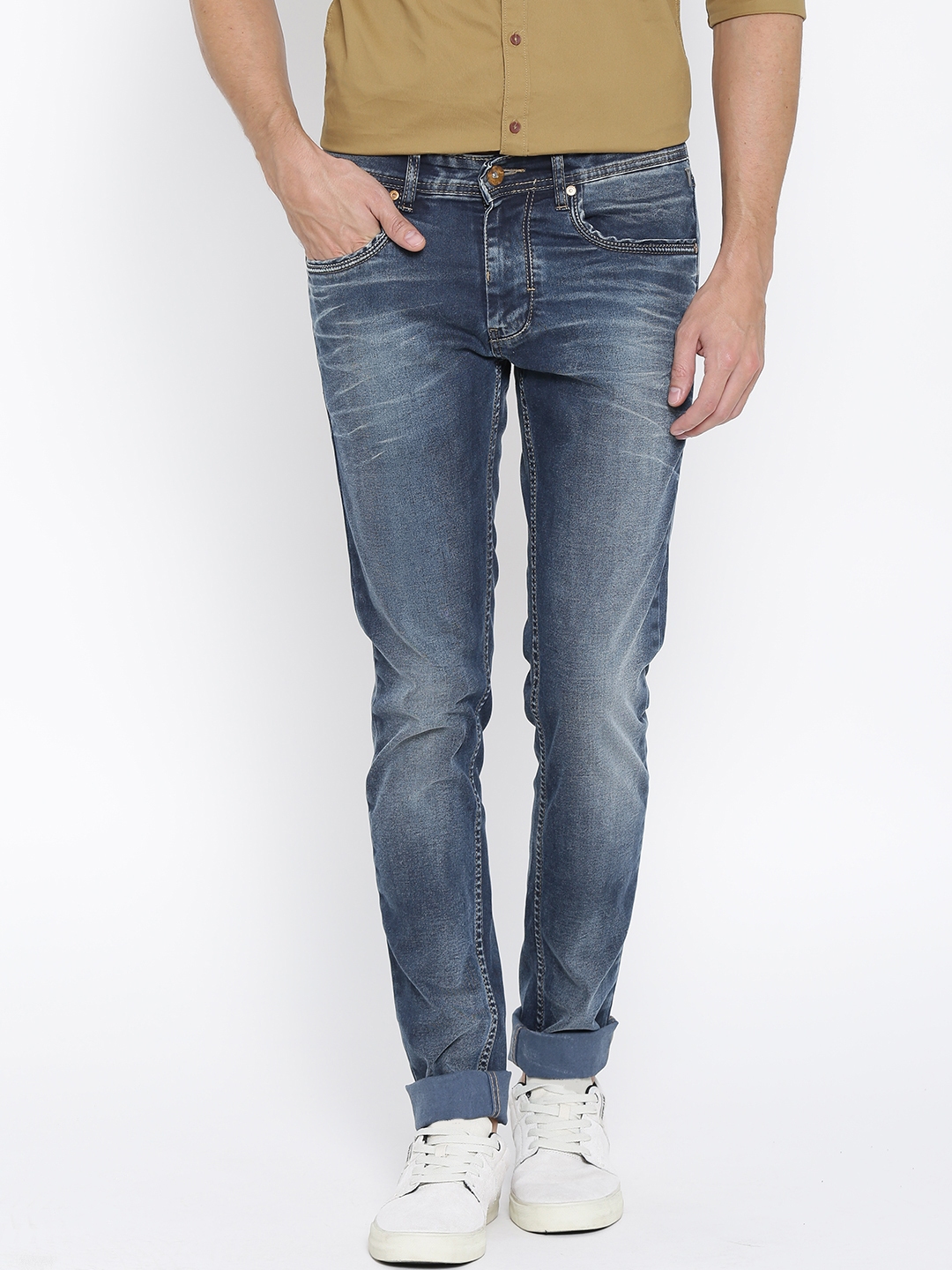 Buy Numero Uno Men Blue Tapered Fit Mid Rise Clean Look Jeans - Jeans ...