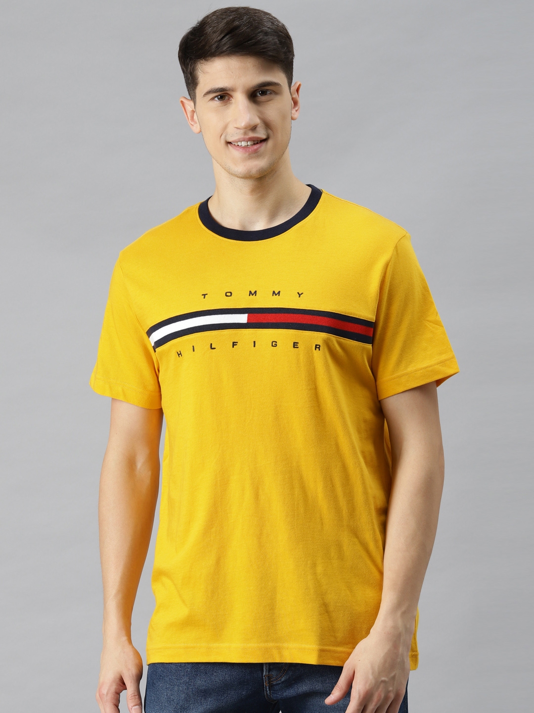 tommy hilfiger yellow t shirt