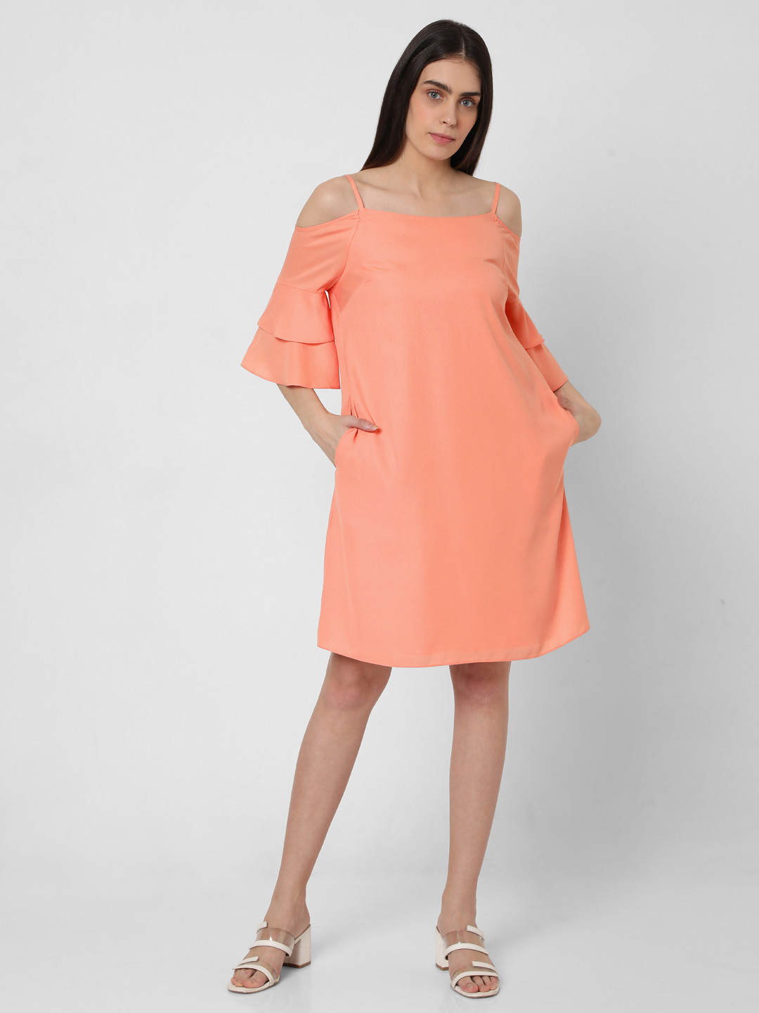 Buy Vero Moda Pink A Line Dress - Dresses for Women 14376482 | Myntra