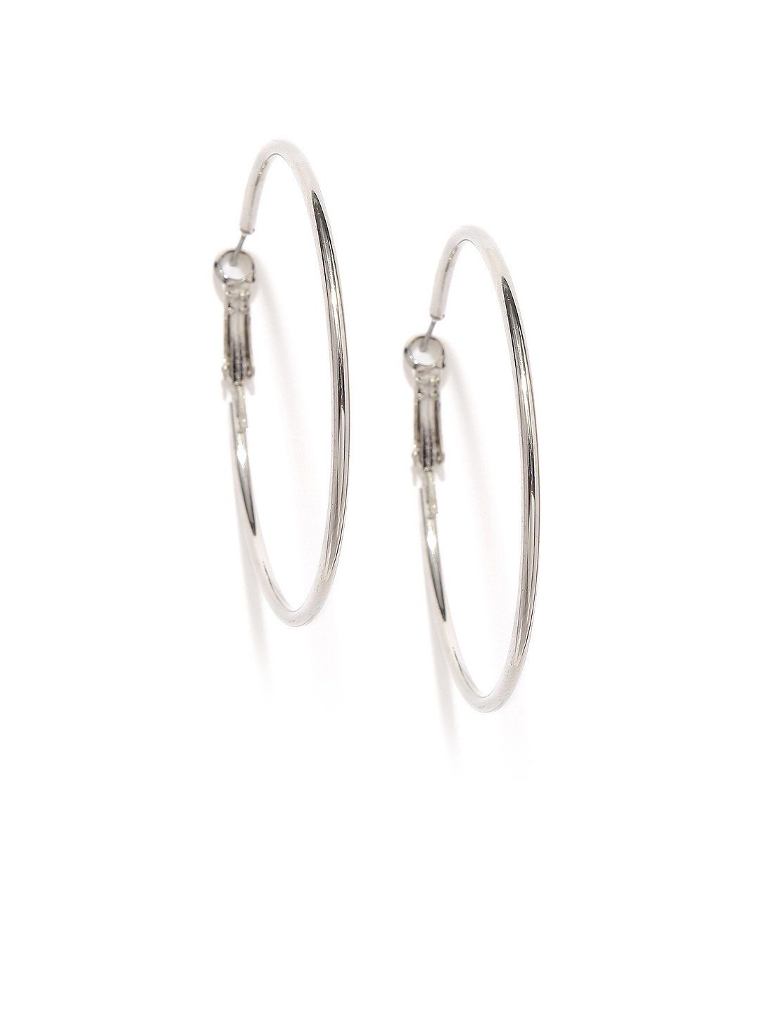 Silver hoop earrings accessorize clearance