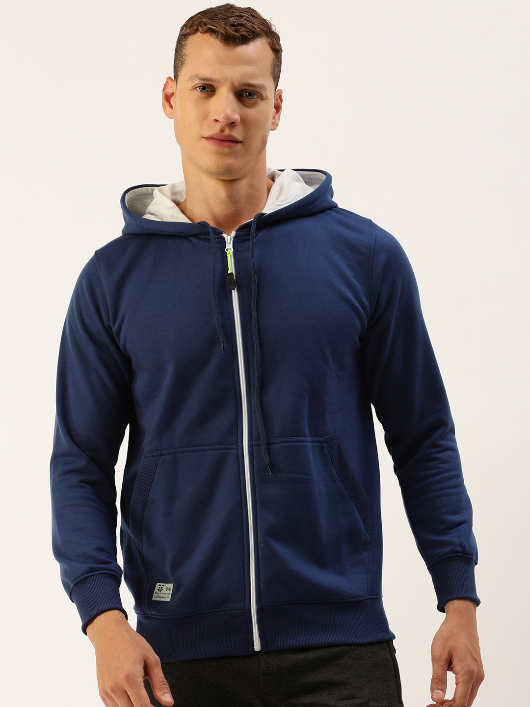 Buy Sports52 Wear Solid Hooded Front Open Sweatshirt Sweatshirts for Men 14386636 Myntra