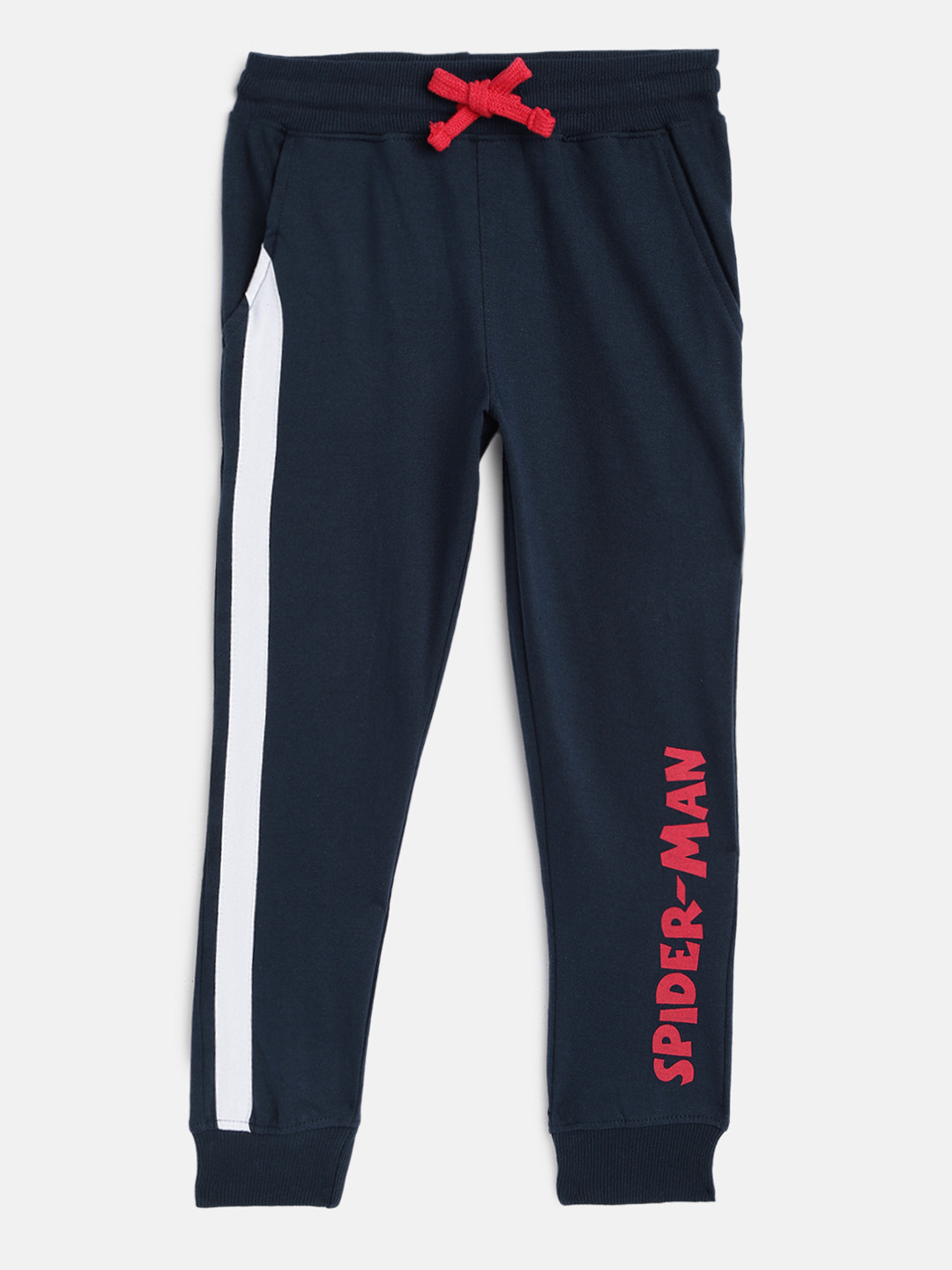 Buy Disney By Miss And Chief Navy Blue Boys Pure Cotton Mid Rise Ankle Length Joggers Track