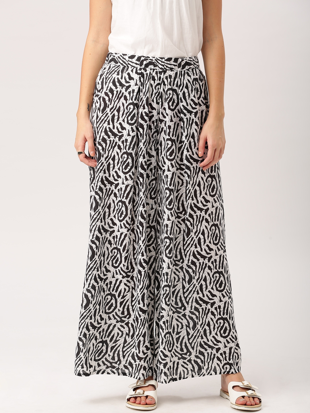 myntra flared palazzo