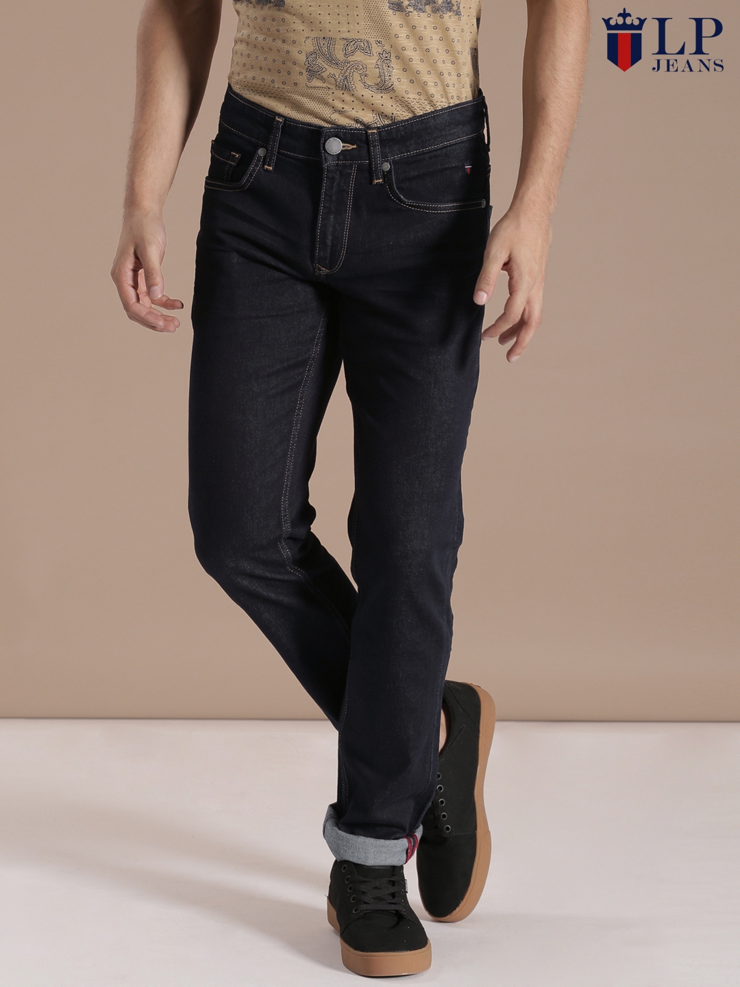 Buy Louis Philippe Jeans Navy Matt Slim Fit Jeans - Jeans for Men ...