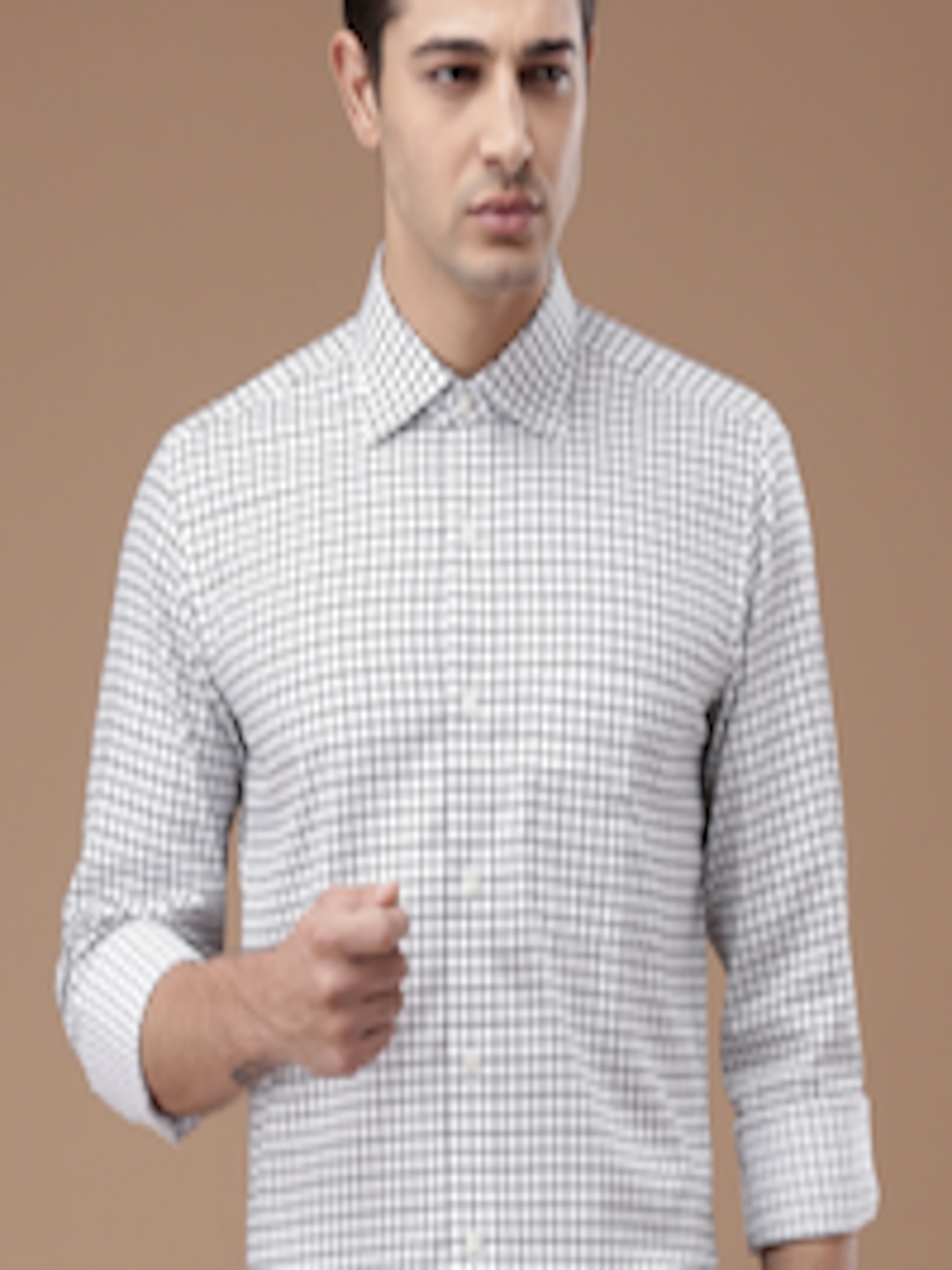 Buy Louis Philippe & White Checked Permapress Formal Shirt - Shirts for ...