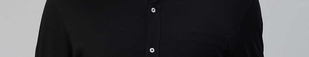 Buy Raymond Men Black Slim Fit Pure Cotton Semiformal Shirt - Shirts ...