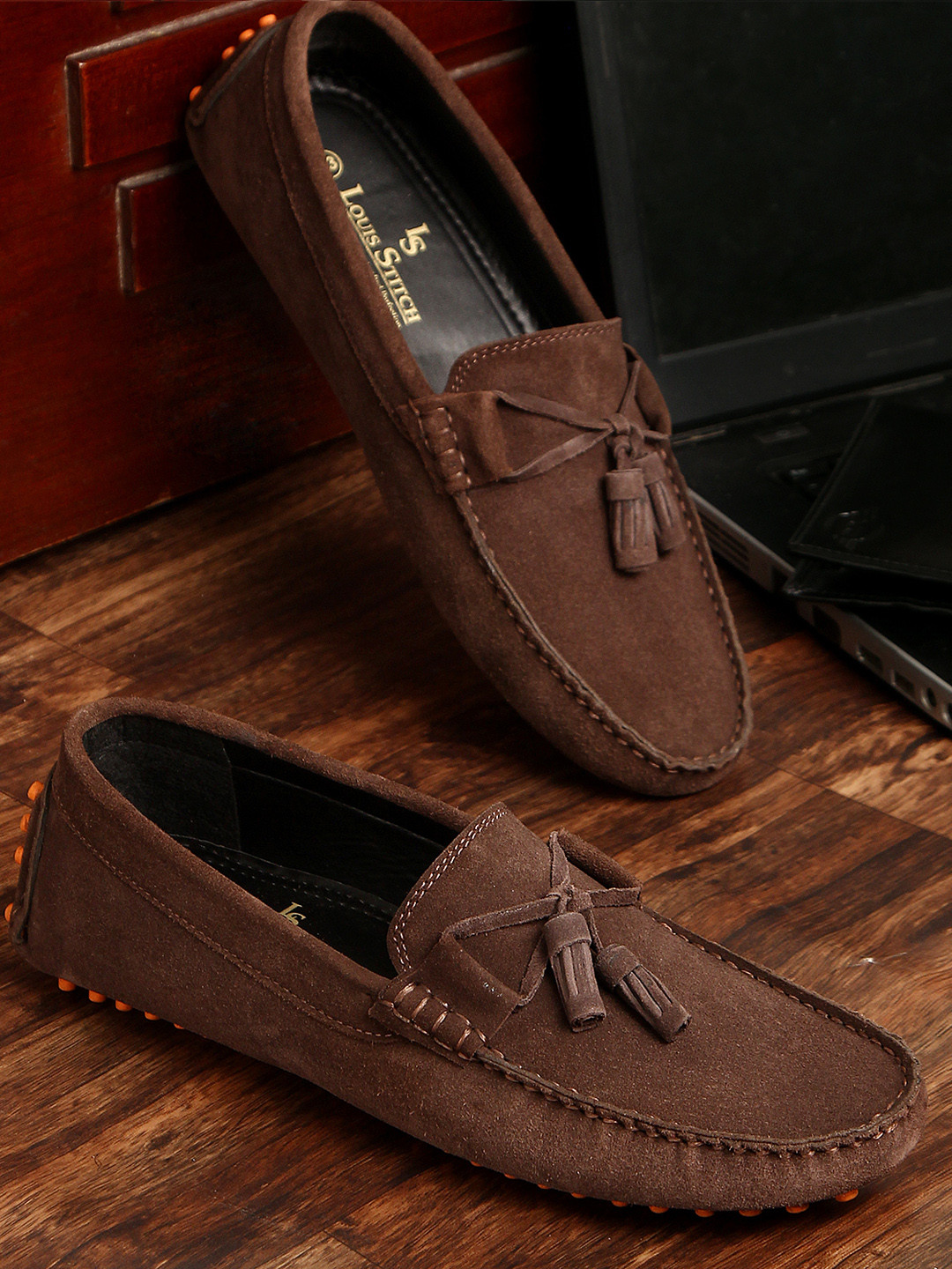Buy LOUIS STITCH Men Brown Suede Tassel Loafers Casual Shoes for Men 14431776 Myntra