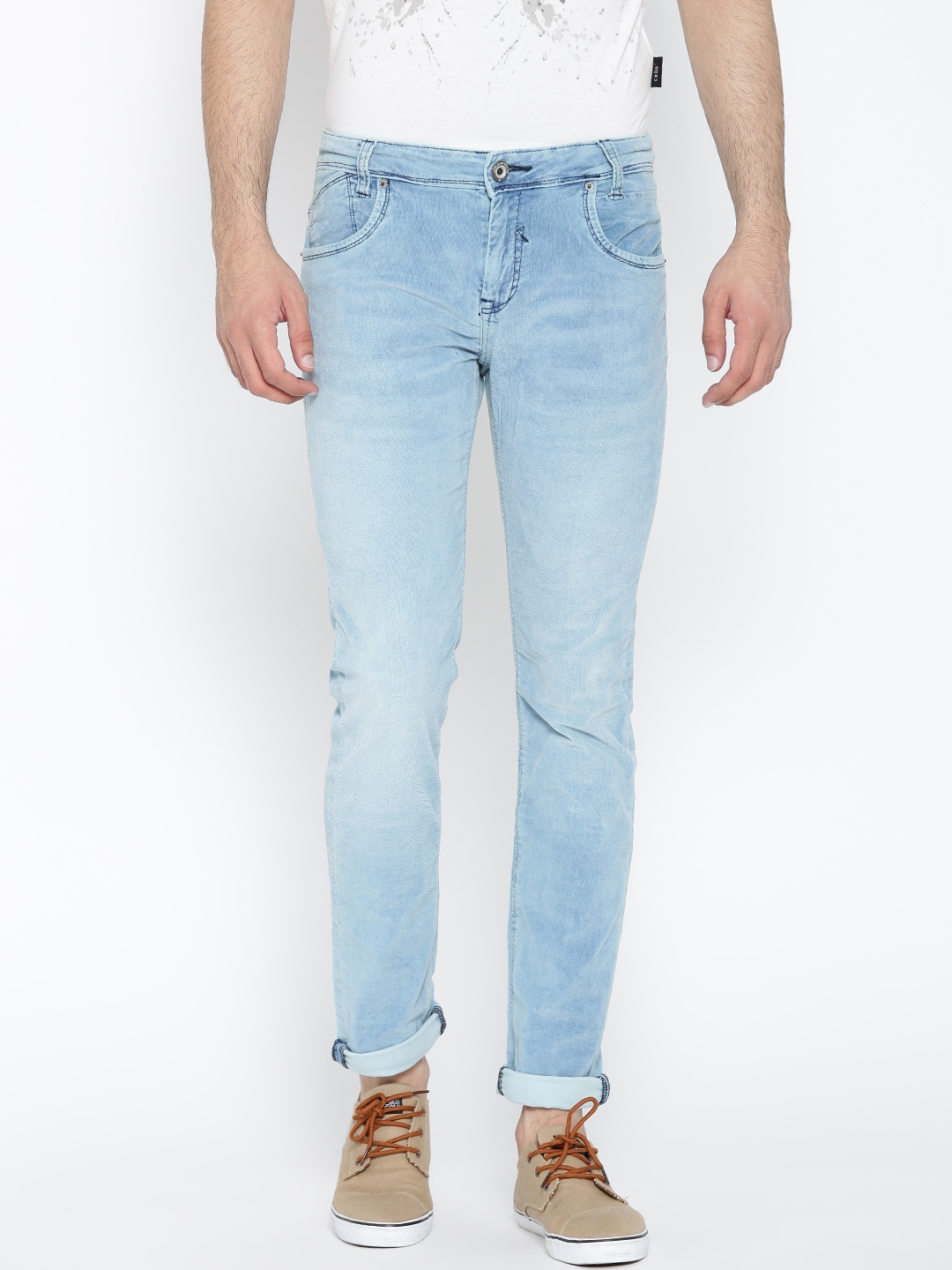 mufti slim men blue jeans