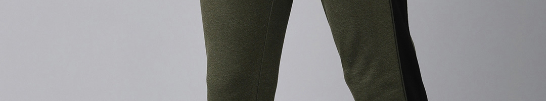 Buy SPYKAR Men Olive Green Brand Logo Printed Slim Fit Regular Track ...