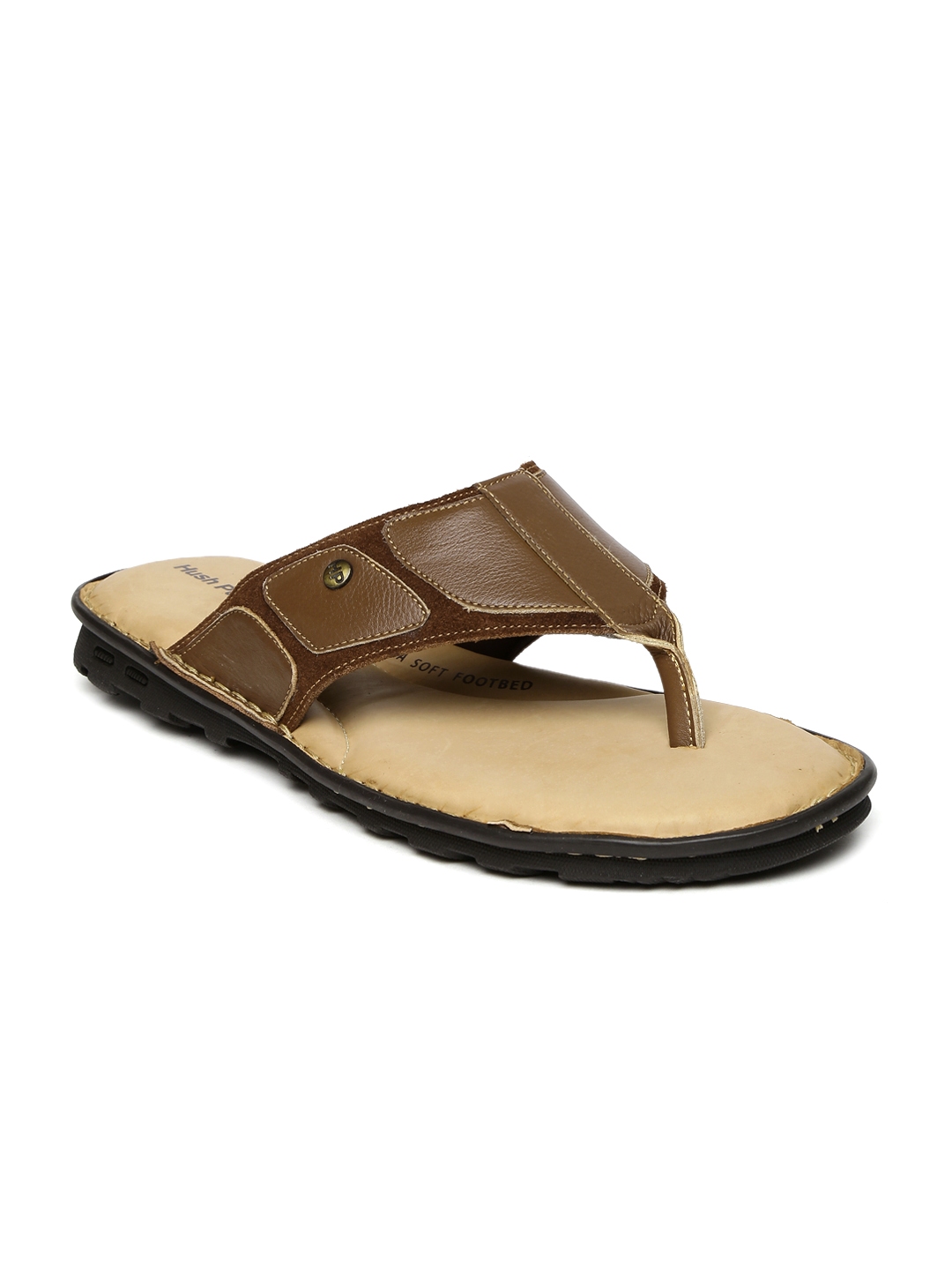 hush puppies mens leather sandals