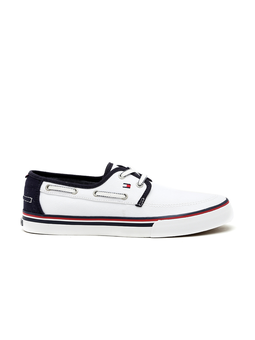 Buy Tommy Hilfiger Men White Boat Shoes - Casual Shoes for Men 1446176 ...
