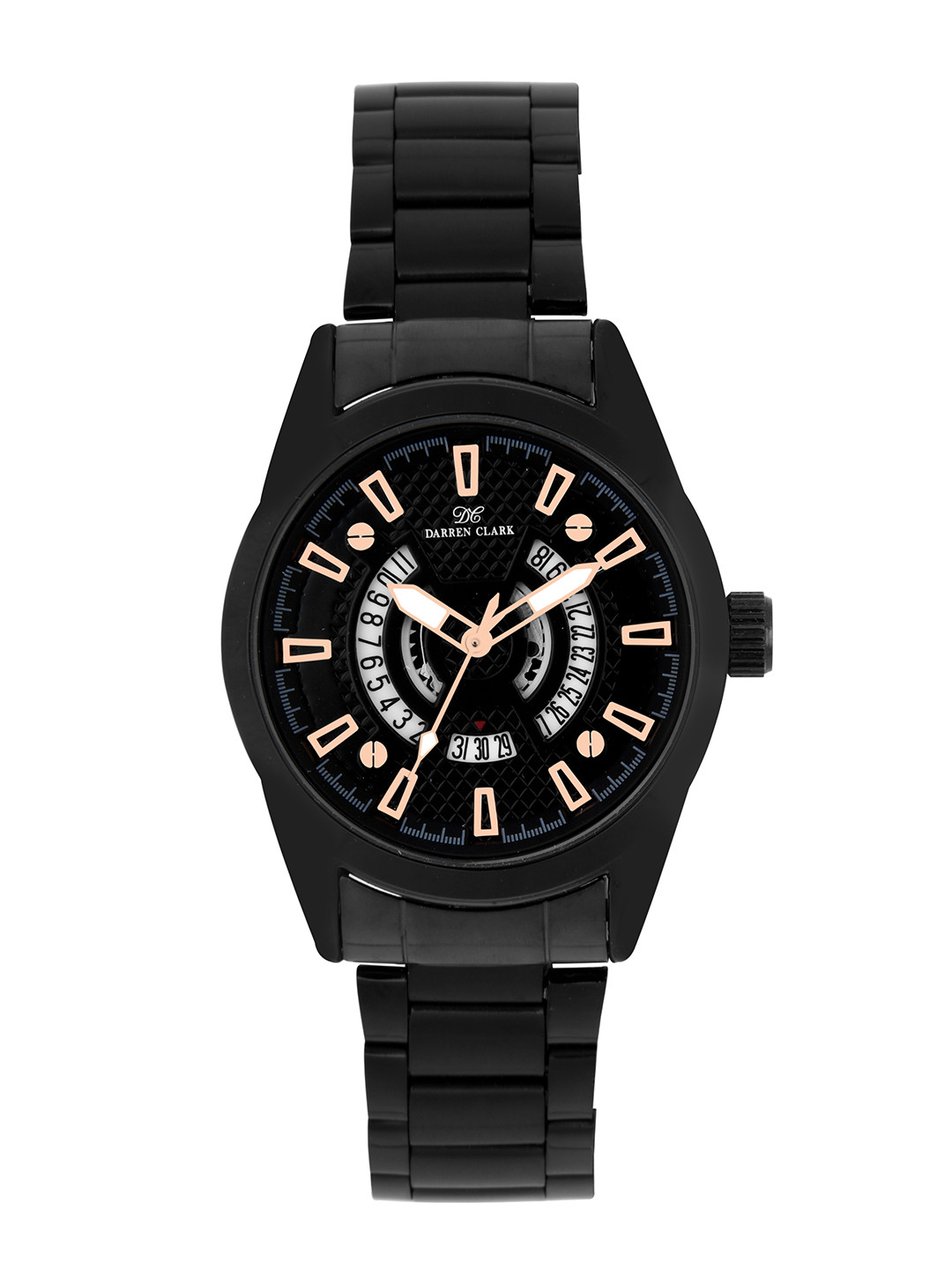 Buy DARREN CLARK Men Black Bracelet Style Analogue Watch 11010 NMD 03