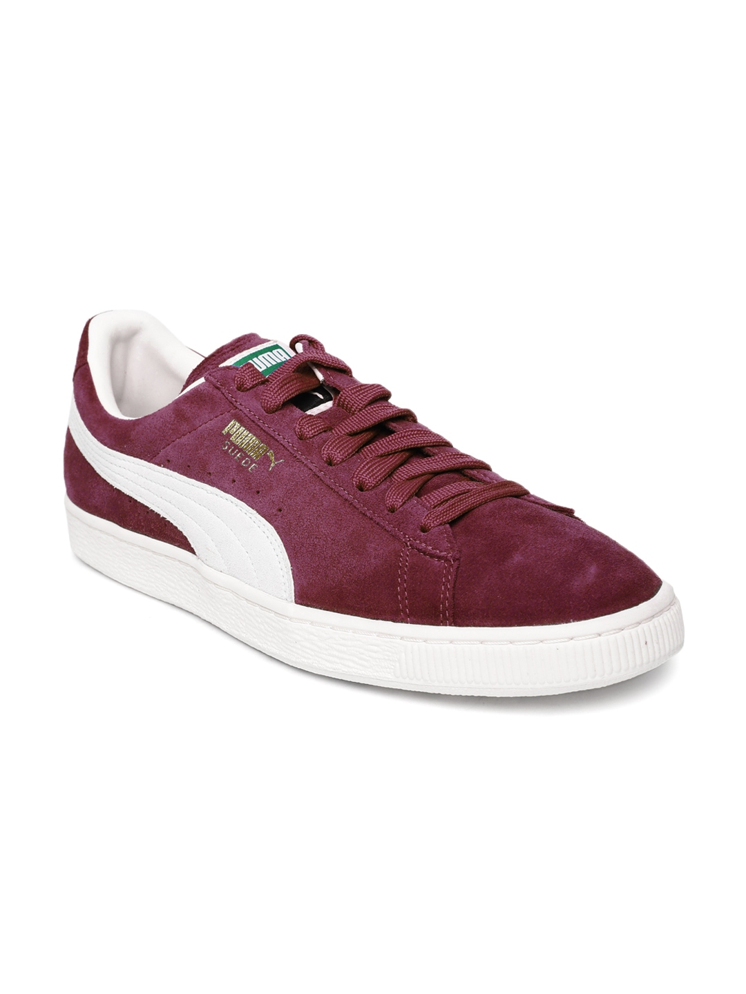 Buy Puma Men Burgundy Classic+ Solid Suede Sneakers - Casual Shoes for ...