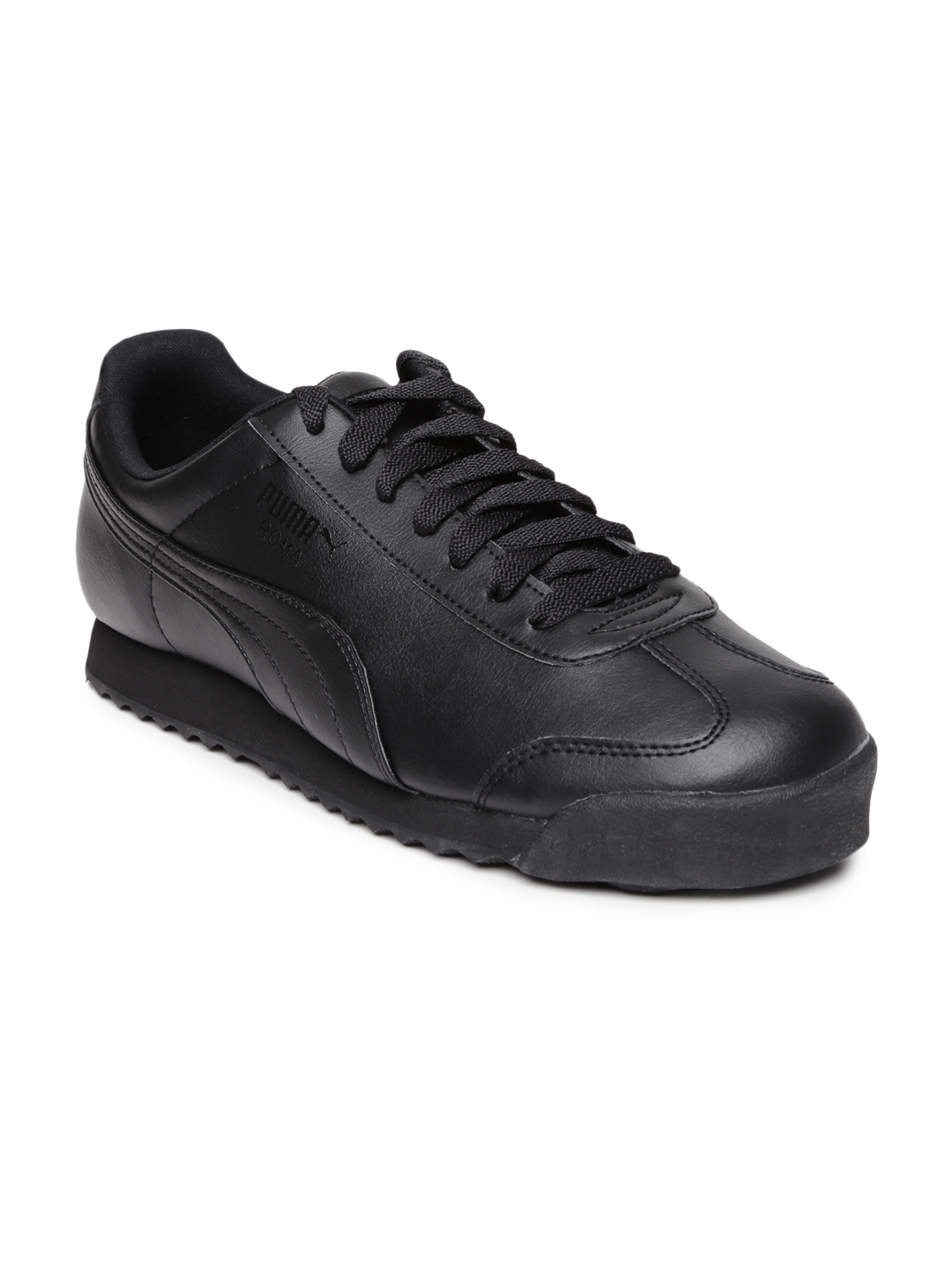 Buy Puma Men Black Roma Basic Solid Sneakers - Casual Shoes for Men ...